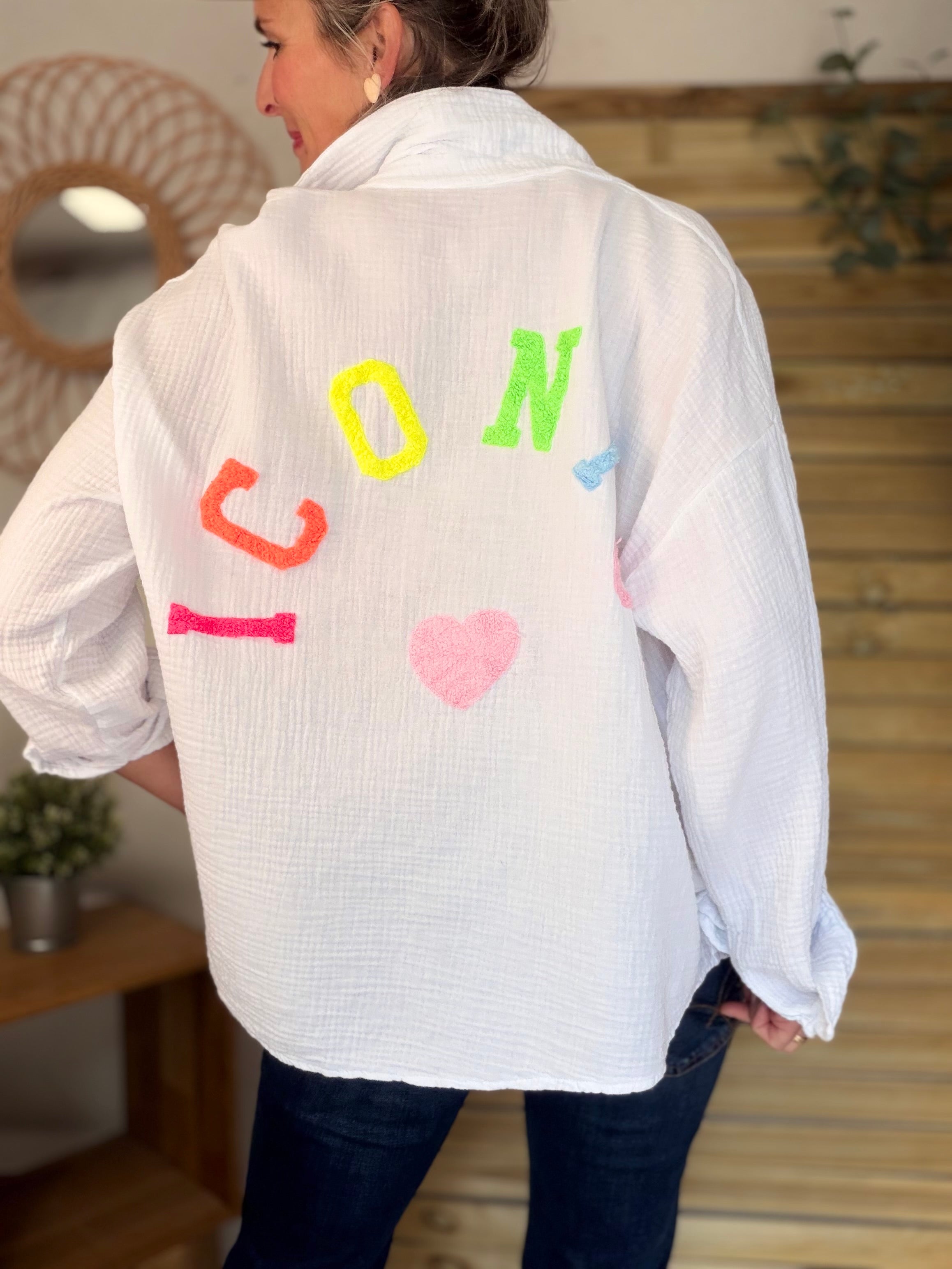 Chemise en gaze de coton ICONIC - ALANIS Blanc