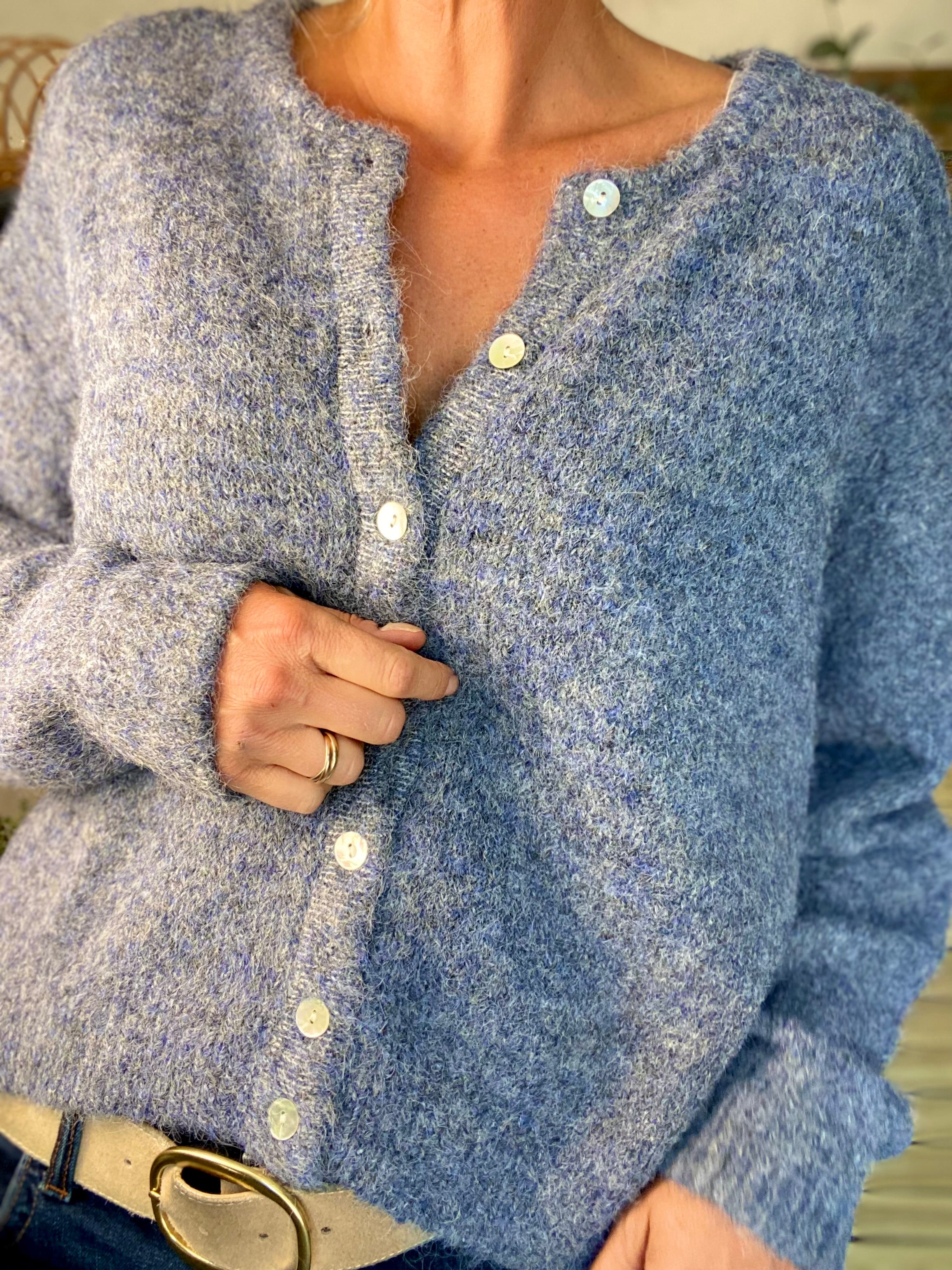 Gilet en maille MERYL - Denim