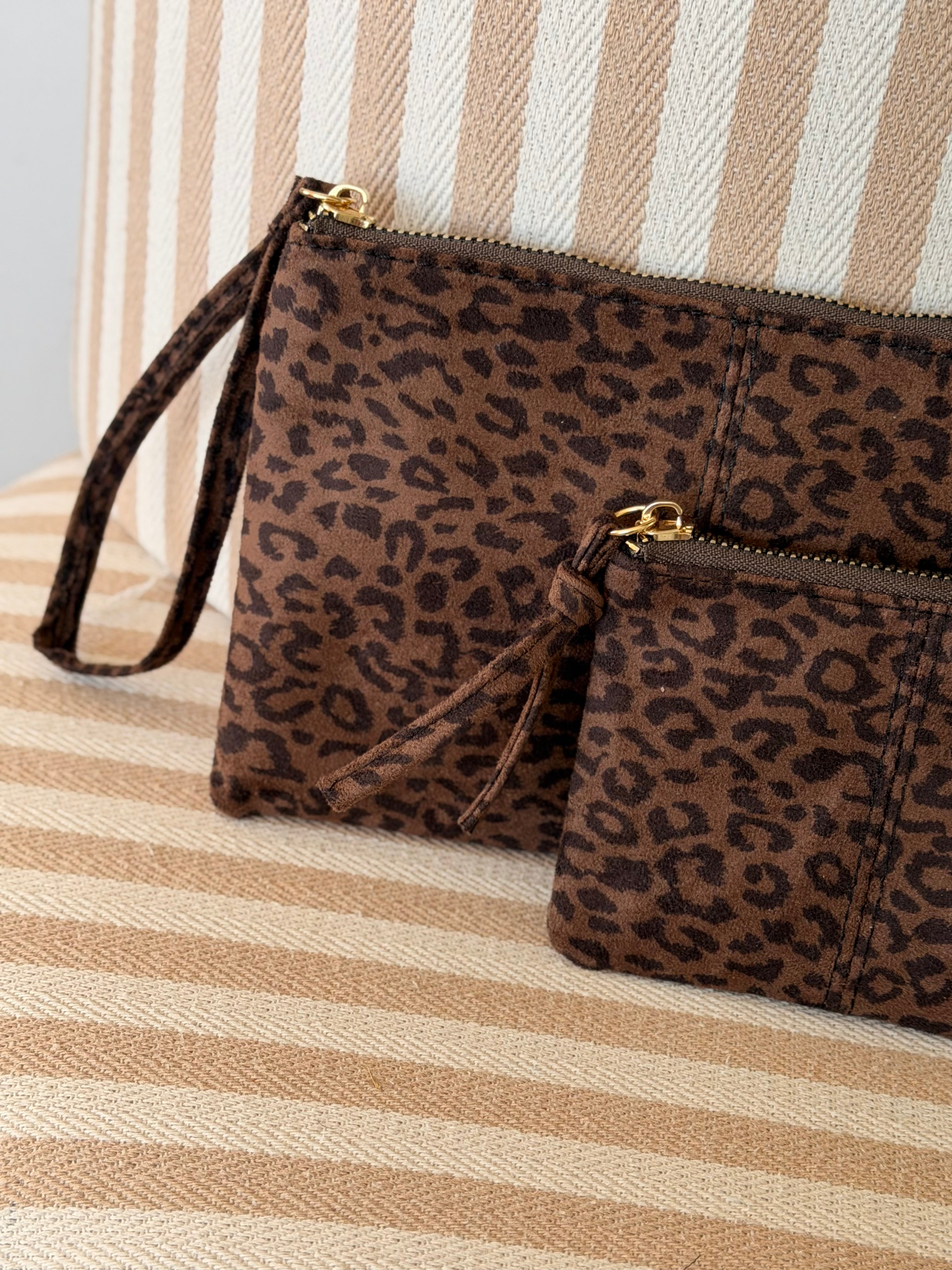 Duo de pochettes en suédine Léopard 🐆 TAO