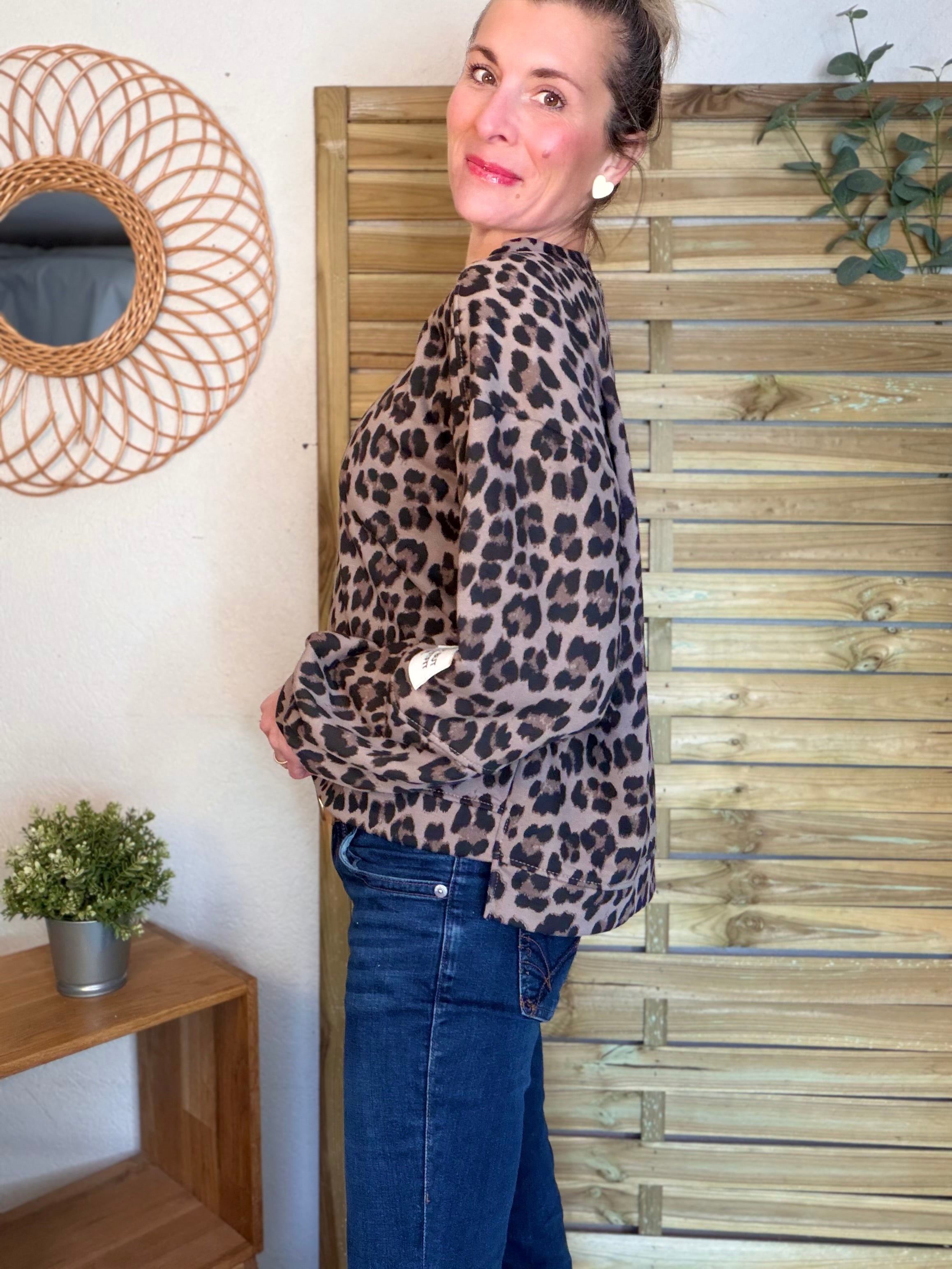 Sweat Léo Taupe MAELLE