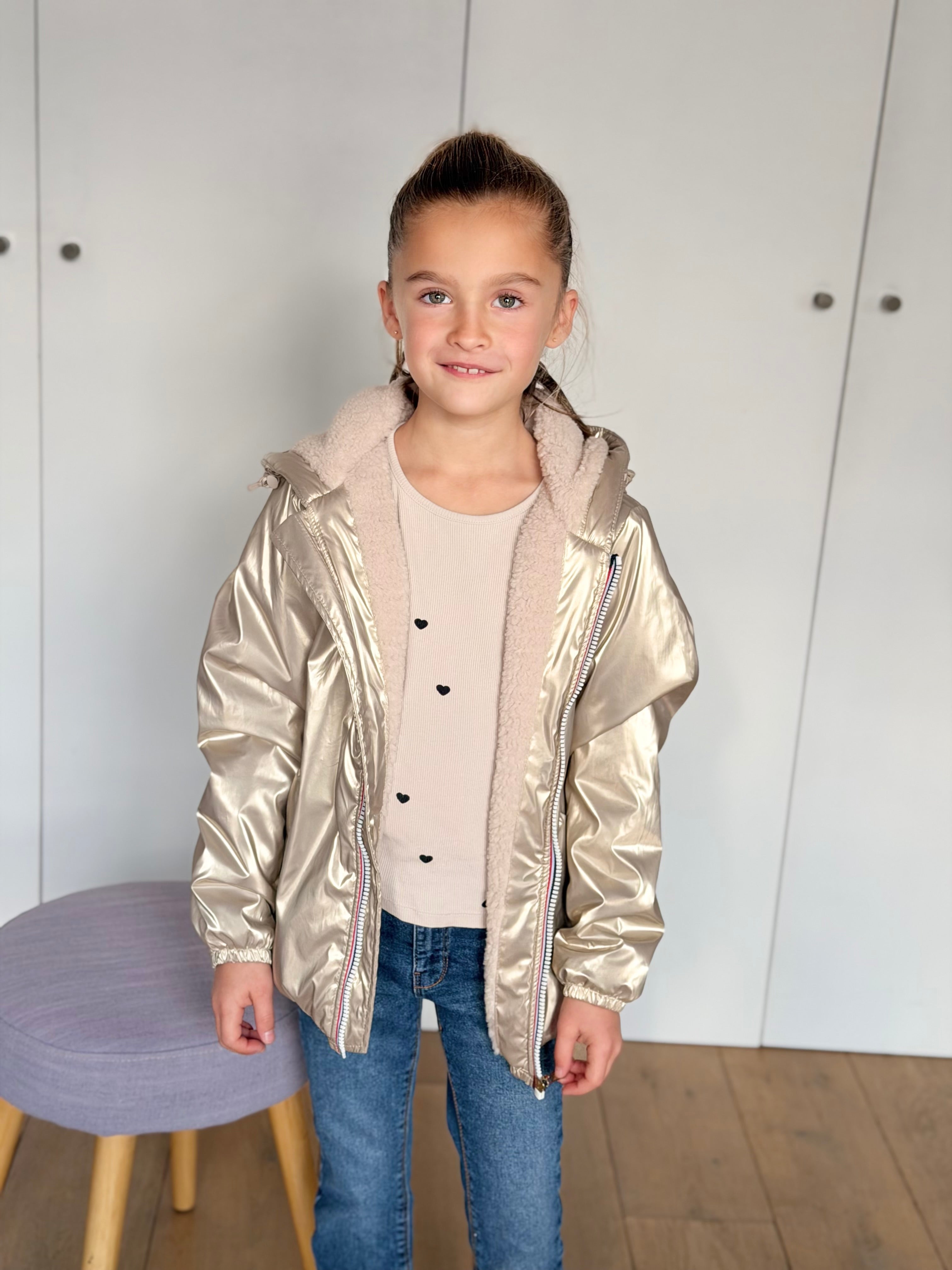 Parka Imperméable mixte LOUIS.E KIDS Sherpa - Doré - LAURA JO