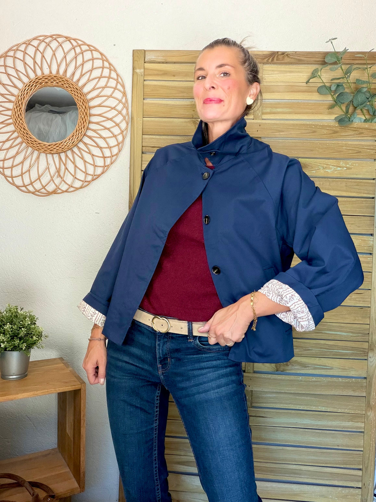 Veste Trench avec Liberty - MADELEINE Bleu marine