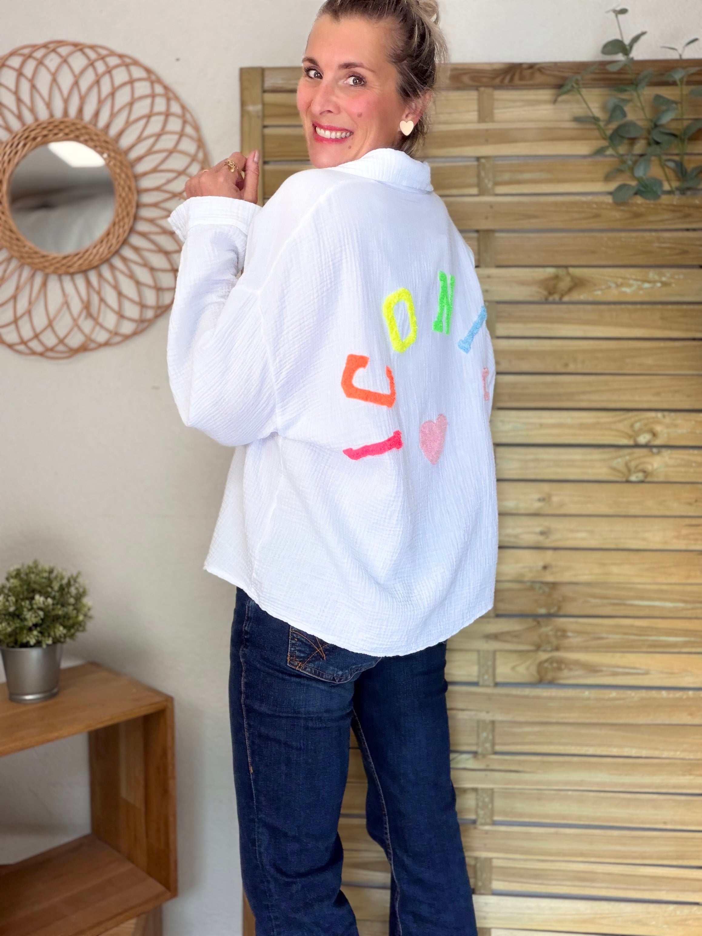 Chemise en gaze de coton ICONIC - ALANIS Blanc