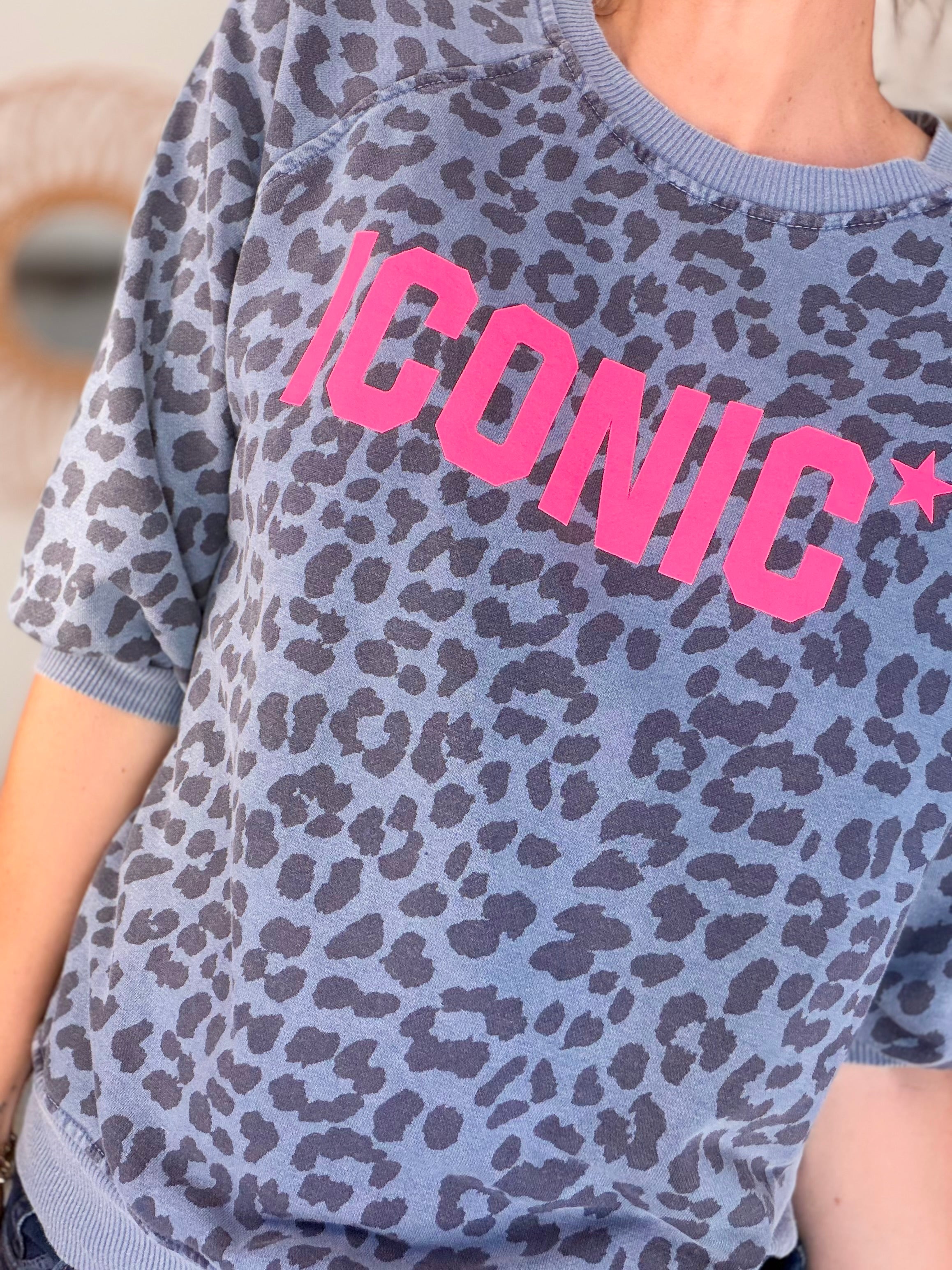 Sweat ICONIC Léo - ANGELA Bleu pétrole