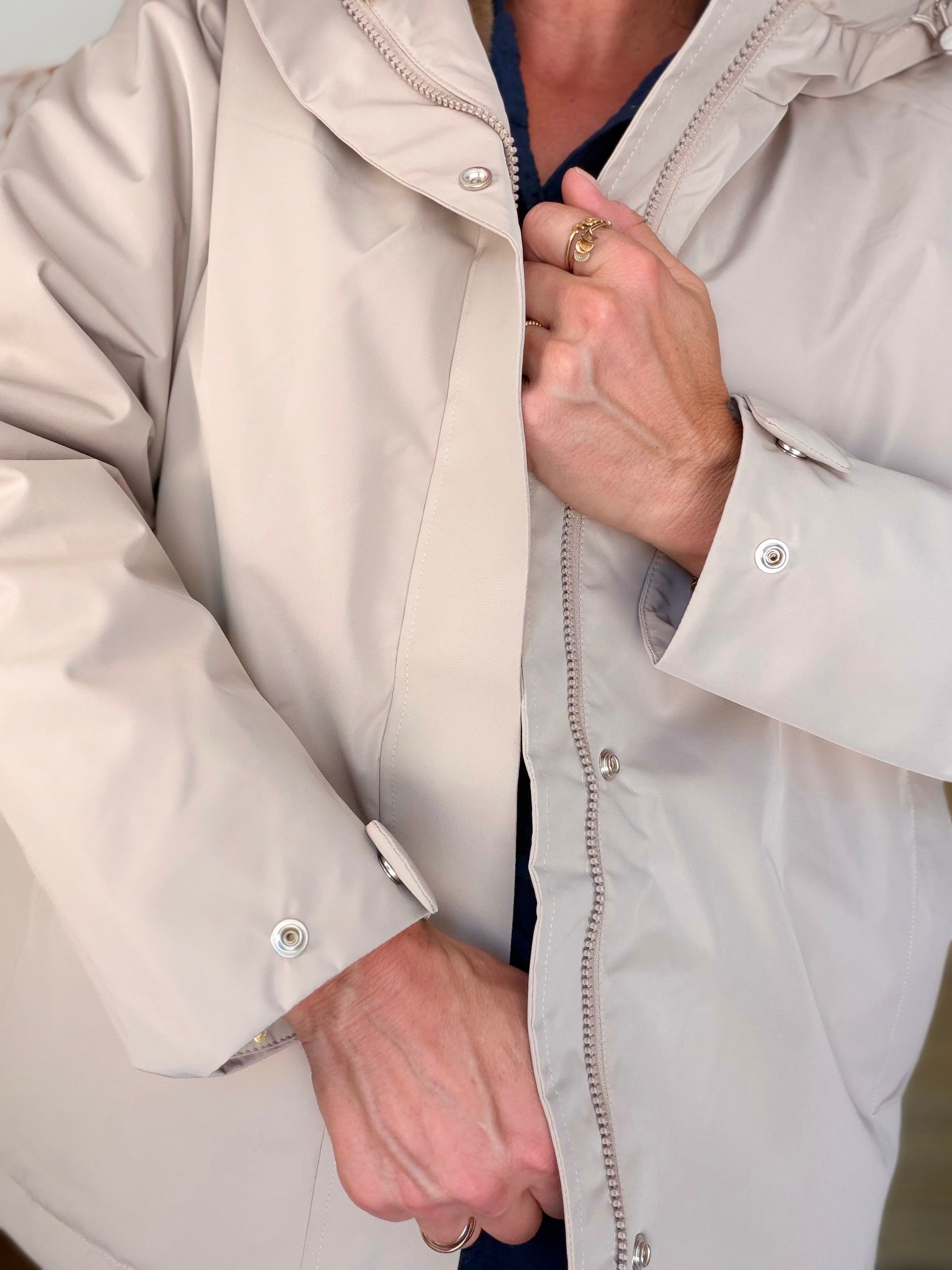 LAURA JO - Parka fourrée imperméable AMBRE MI-LONG - Beige / Camel