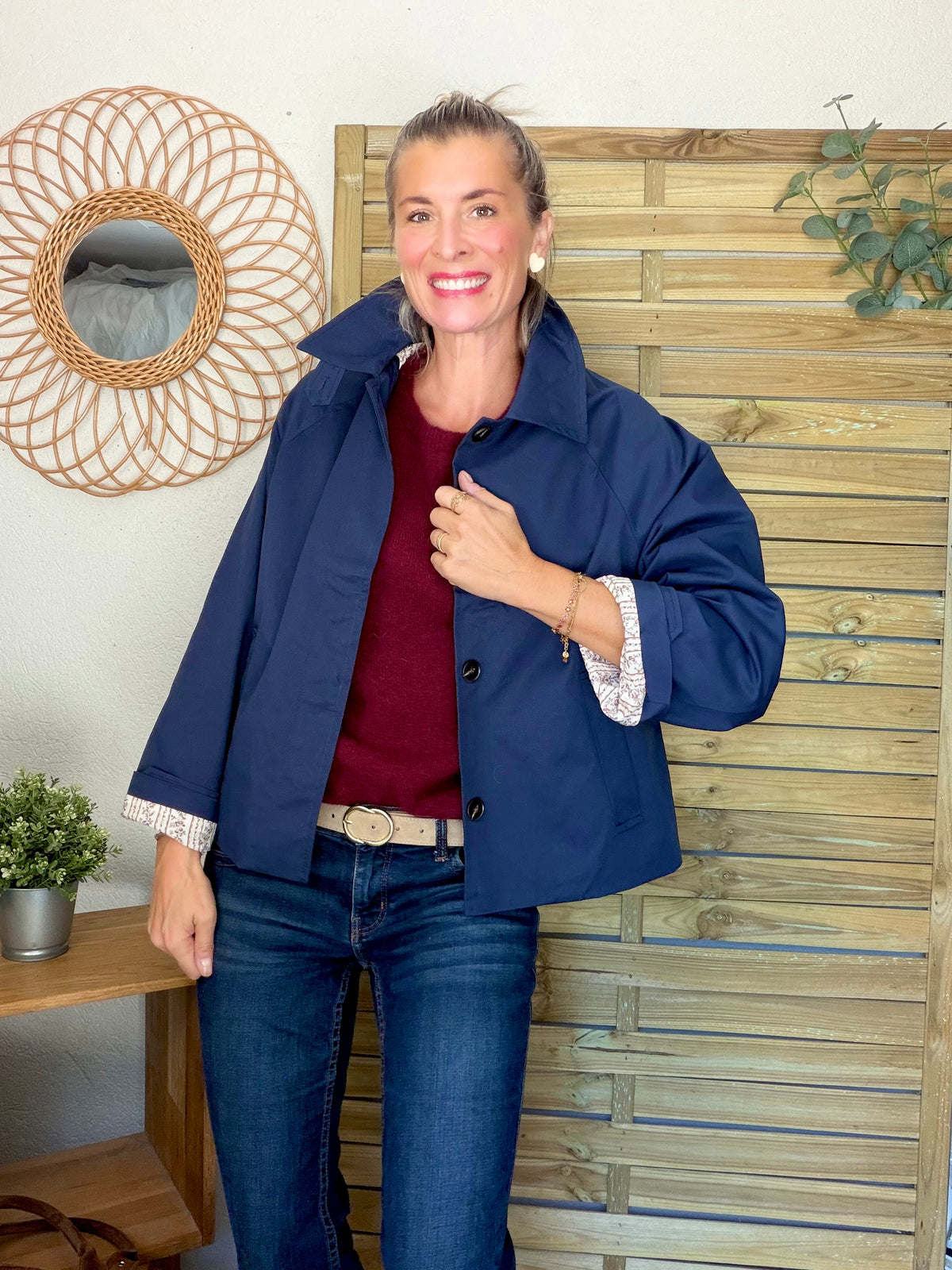 Veste Trench avec Liberty - MADELEINE Bleu marine