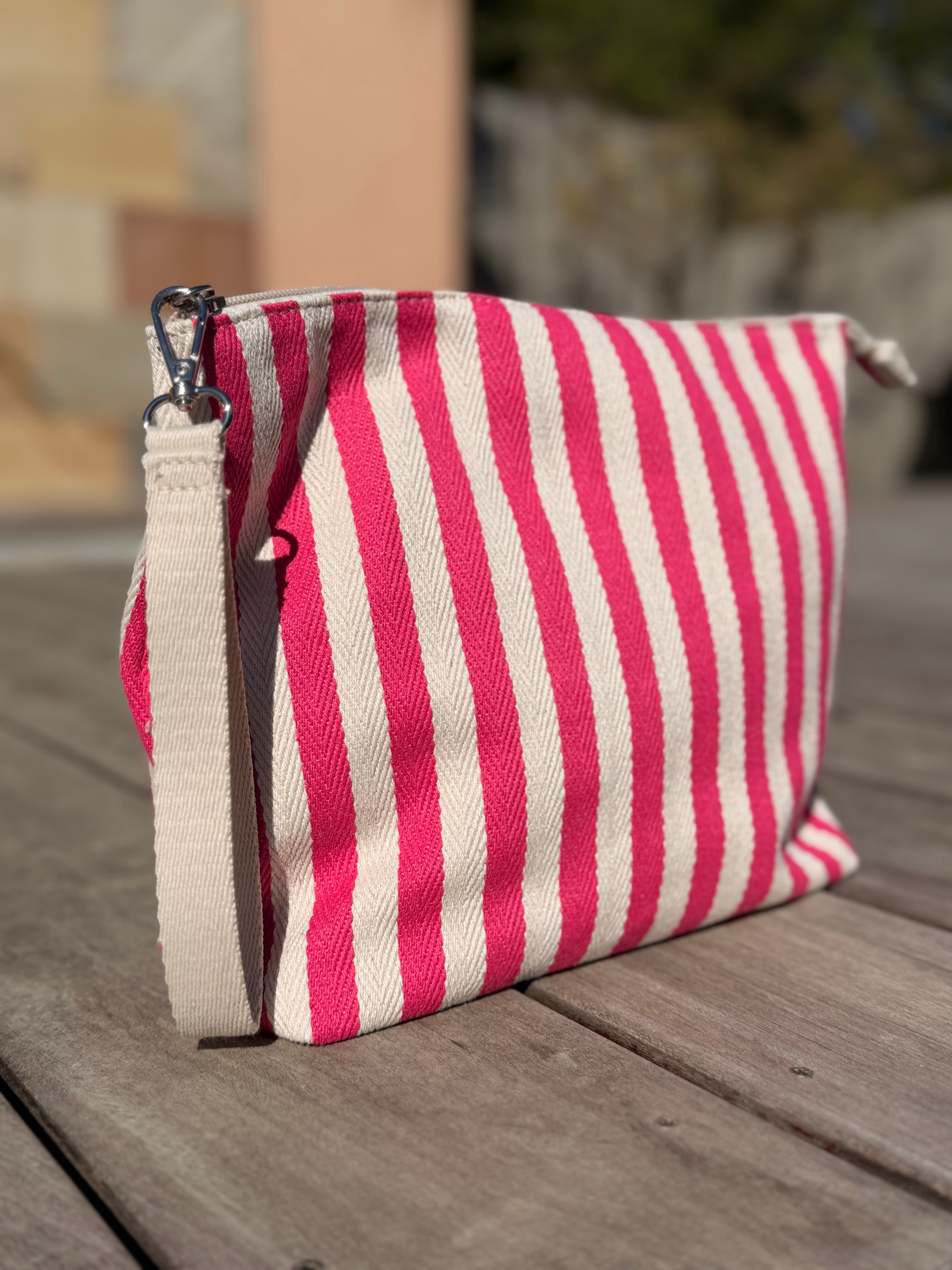 Pochette / Trousse de toilette rayée PAULINA