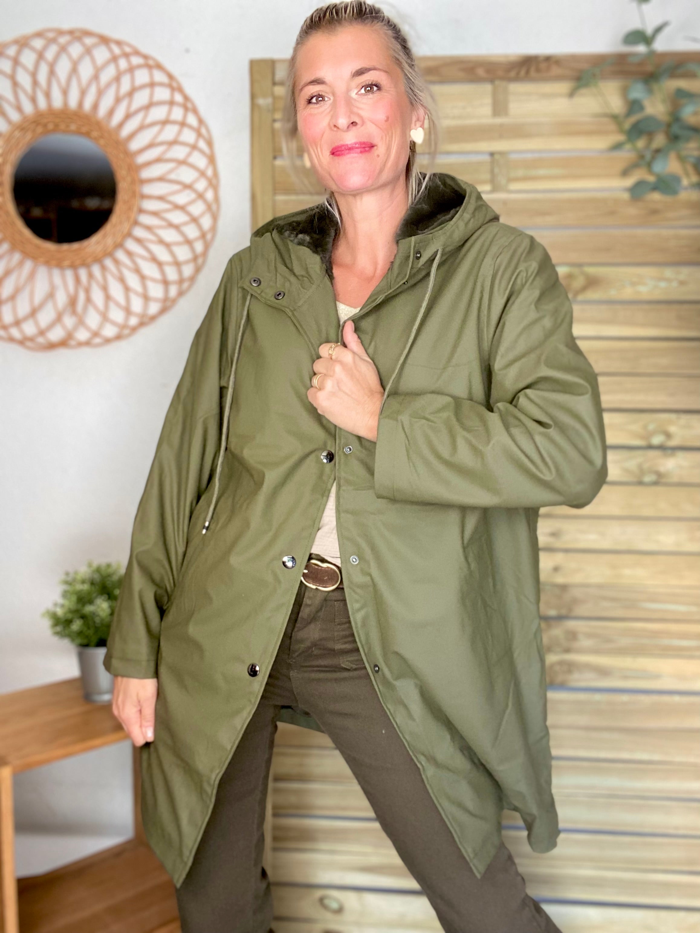 ⚡️ PÉPITES FRIDAY - Parka fourrée Imperméable Kaki - RILEY