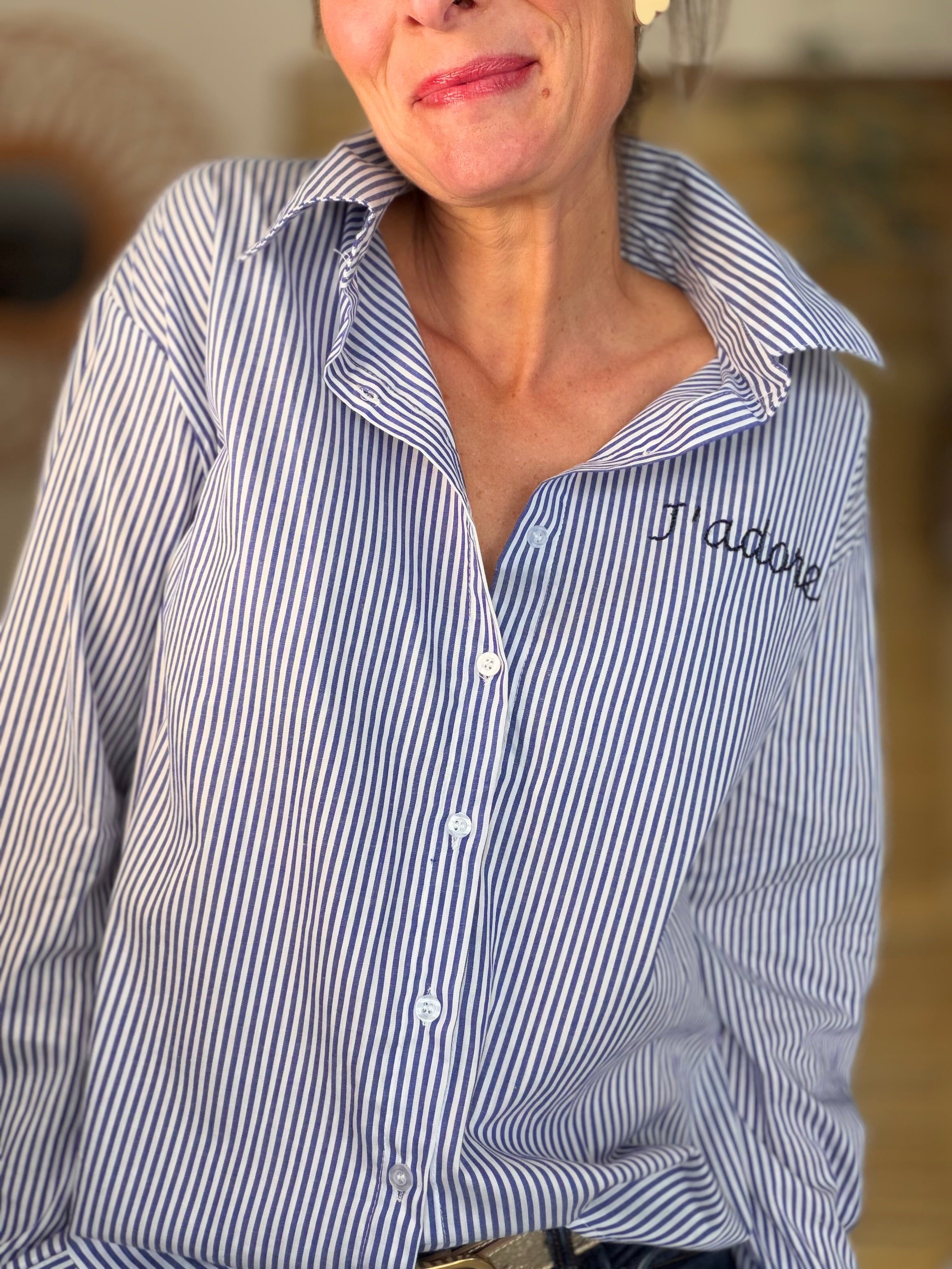 ⚡️ARRIVAGE - Chemise bleue à rayures J’ADORE - ELORY