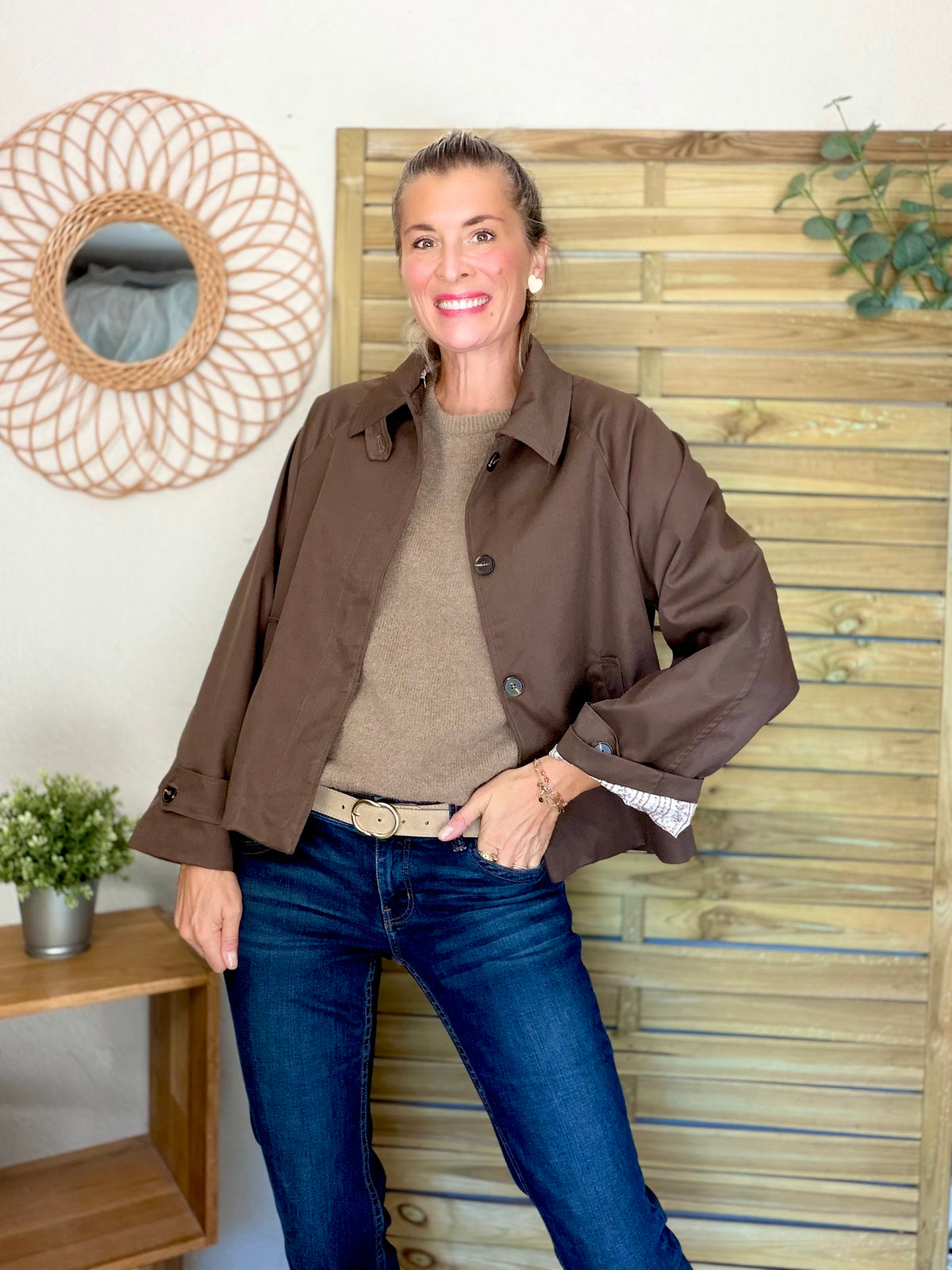 Veste Trench avec Liberty - MADELEINE Chocolat