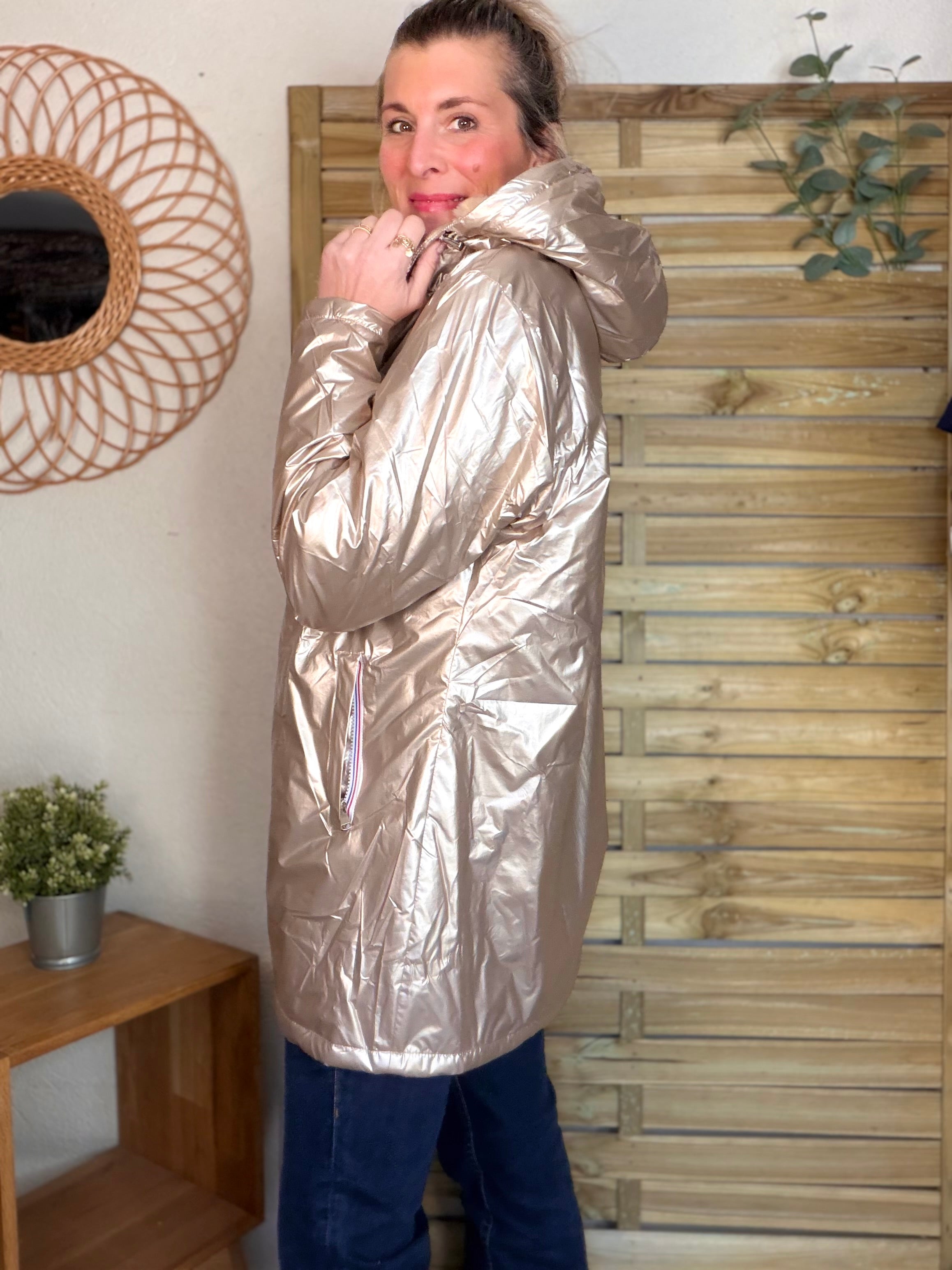 ⚡️ ARRIVAGE - Parka Imperméable fourré ALICE - Beige rosé