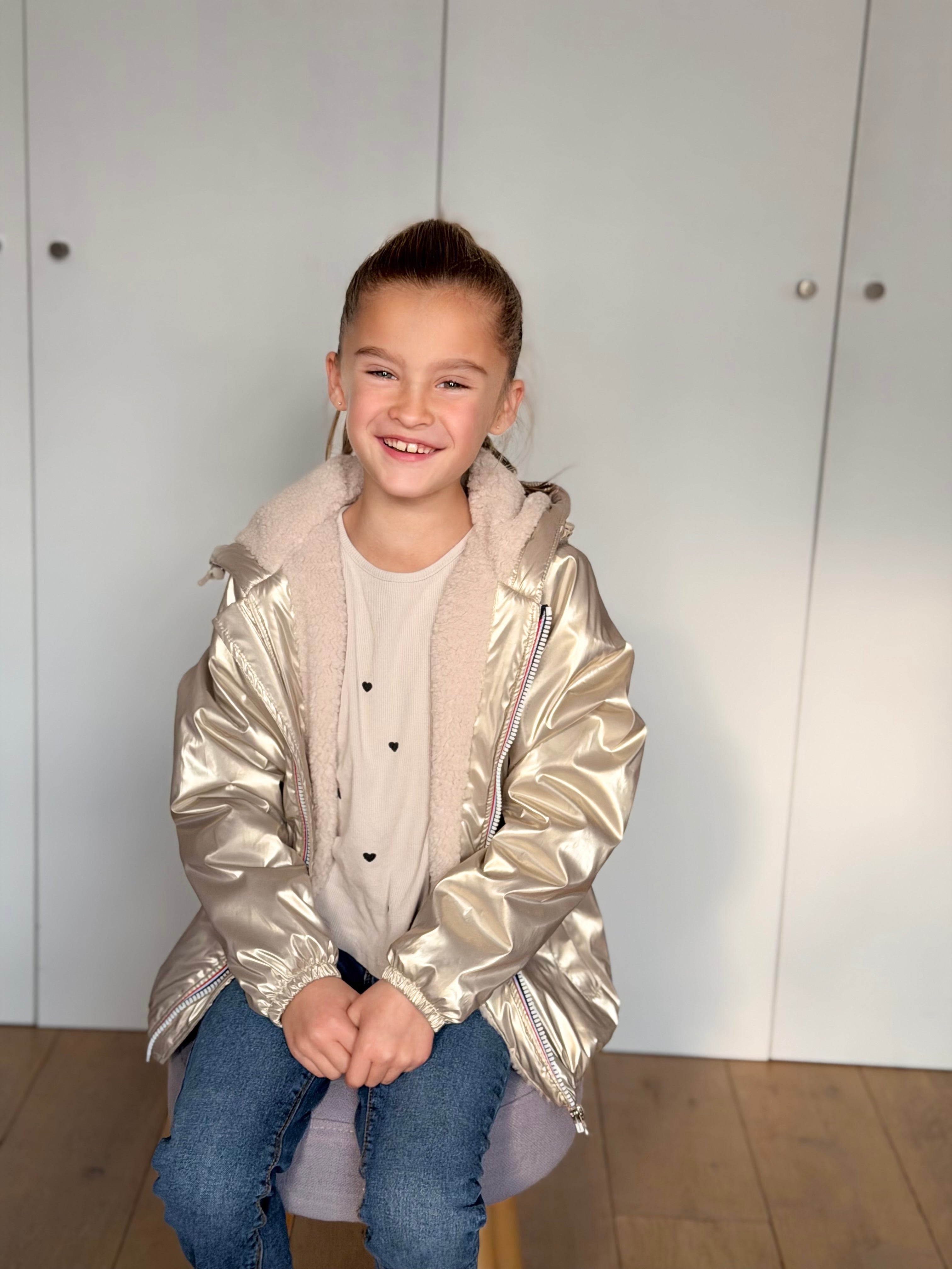 Parka Imperméable mixte LOUIS.E KIDS Sherpa - Doré - LAURA JO