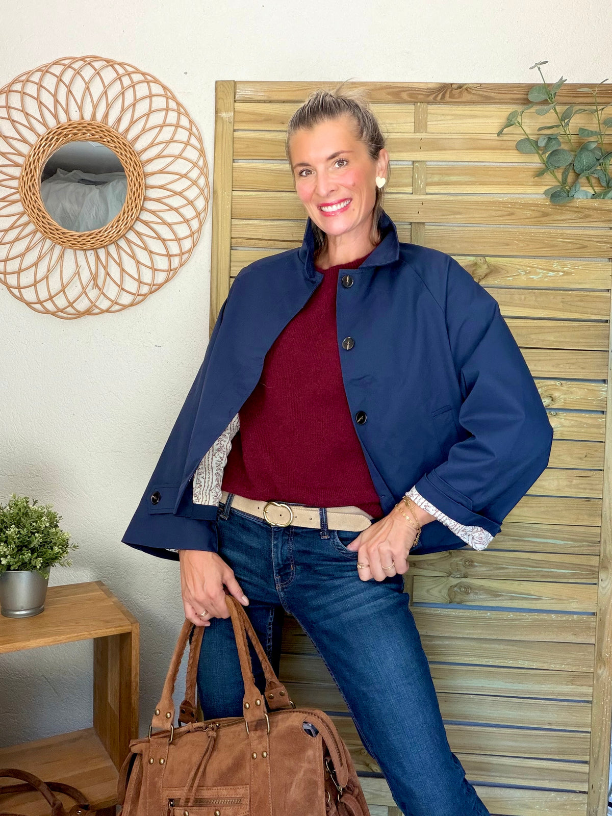 Veste Trench avec Liberty - MADELEINE Bleu marine