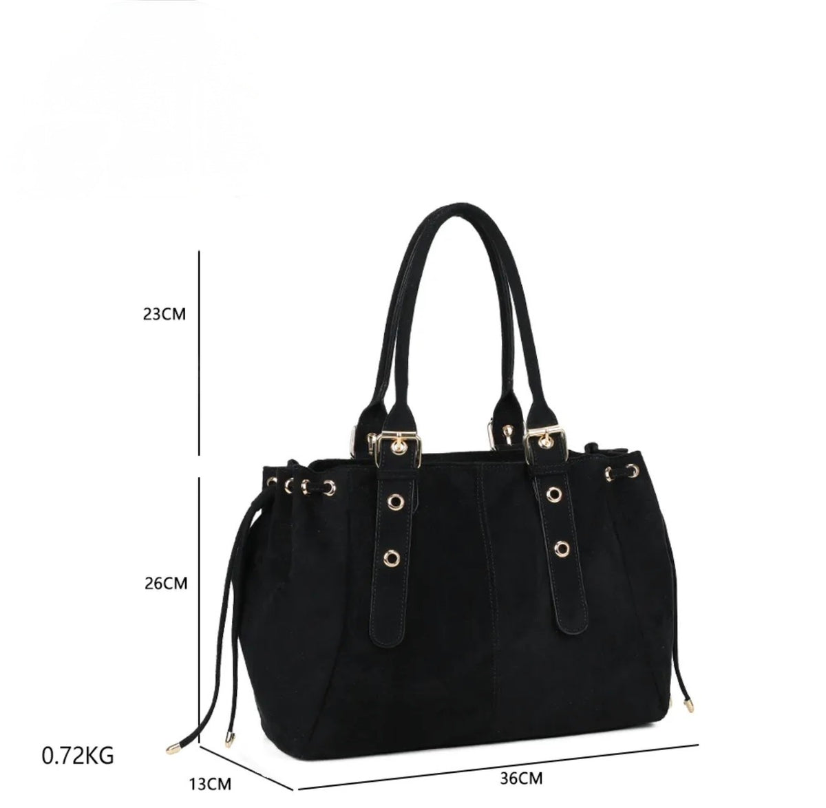 Sac cabas XL simili daim CLÉO Noir