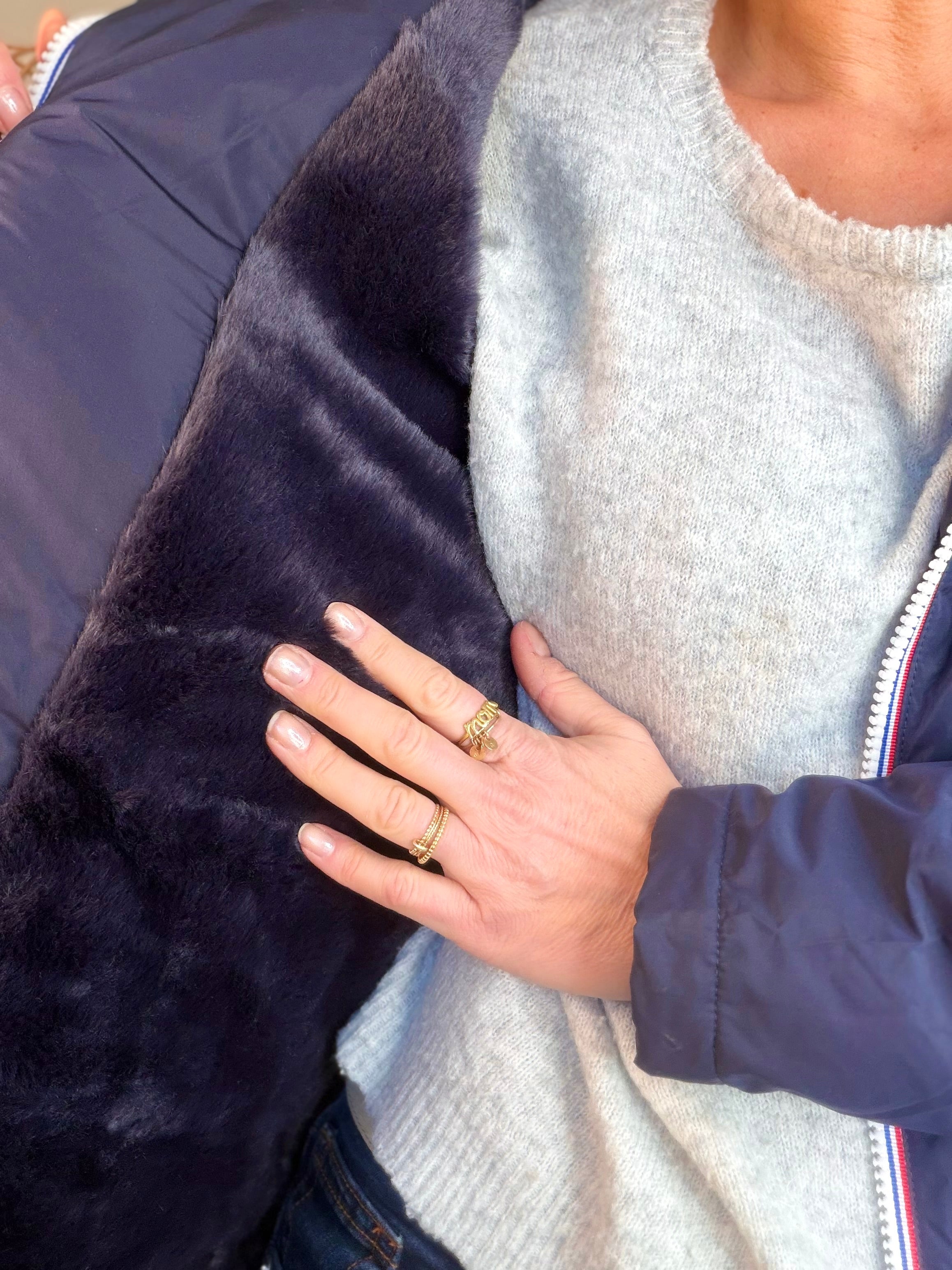 ⚡️ ARRIVAGE - Parka Imperméable fourré ALICE - Bleu marine