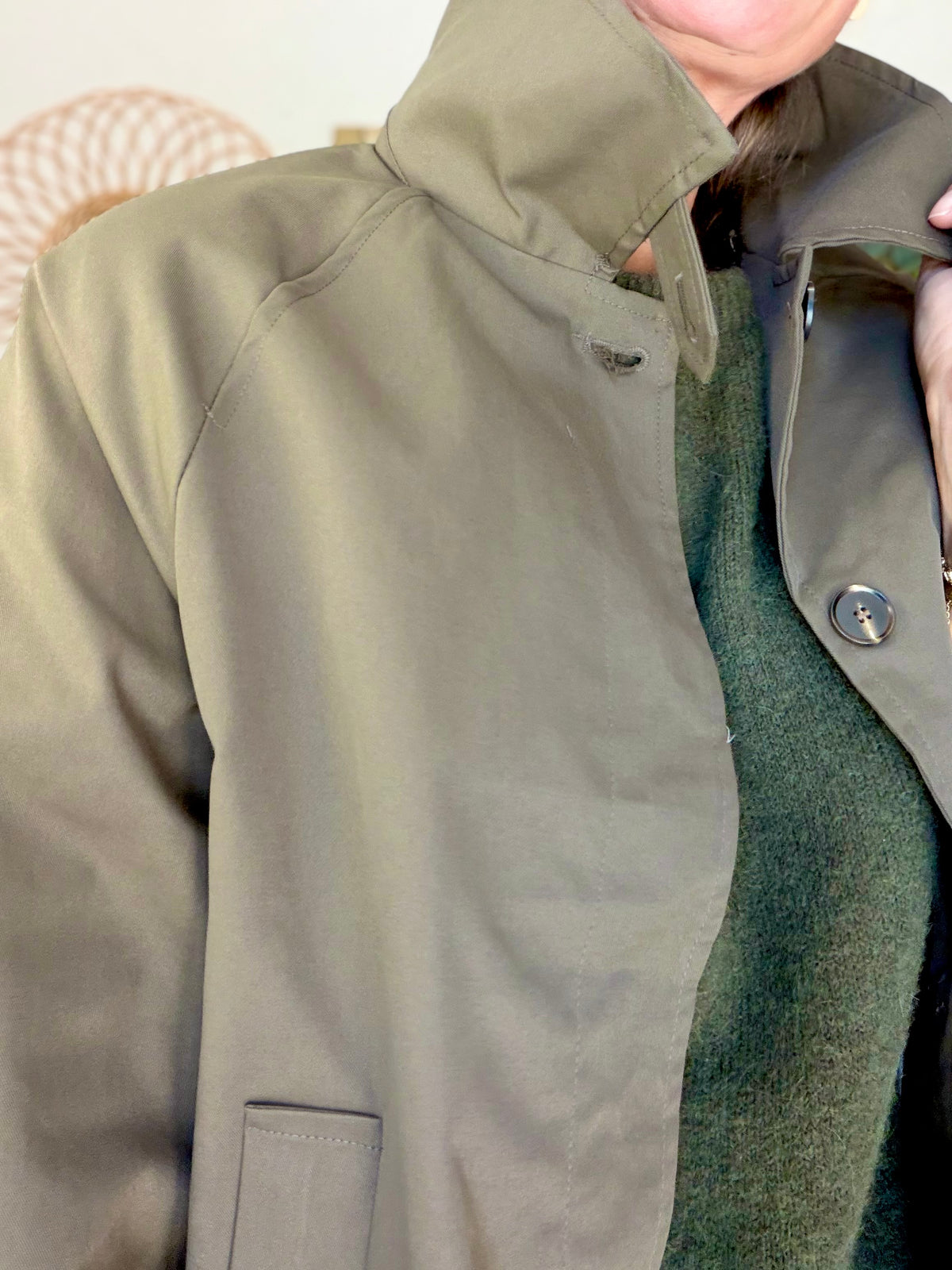 Veste Trench avec Liberty - MADELEINE Kaki