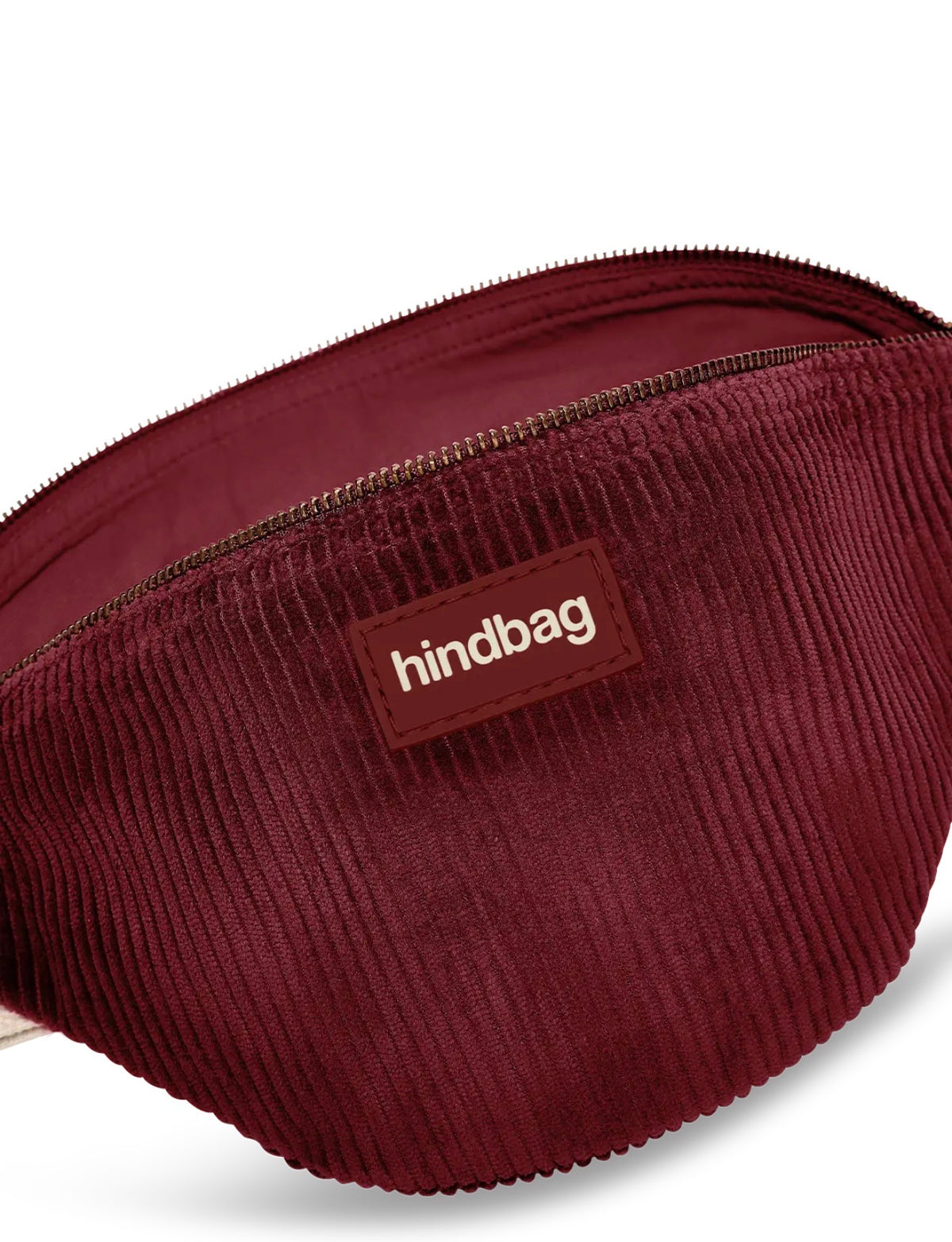 HINDBAG OLIVIA - Sac banane Velours Bordeaux