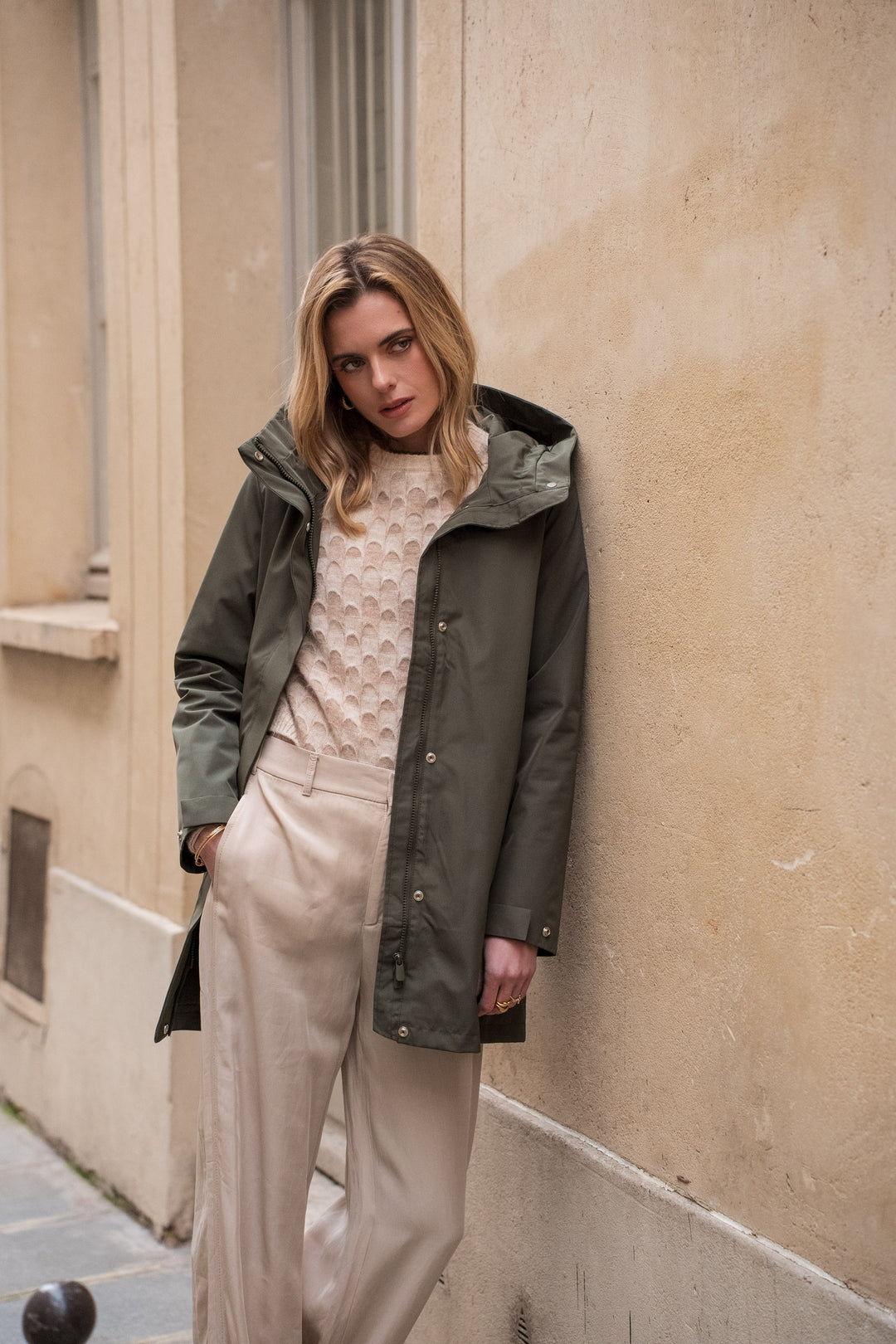 PRÉCOMMANDE (Expédition 25/02) 
Imperméable LAURENCE long - Kaki