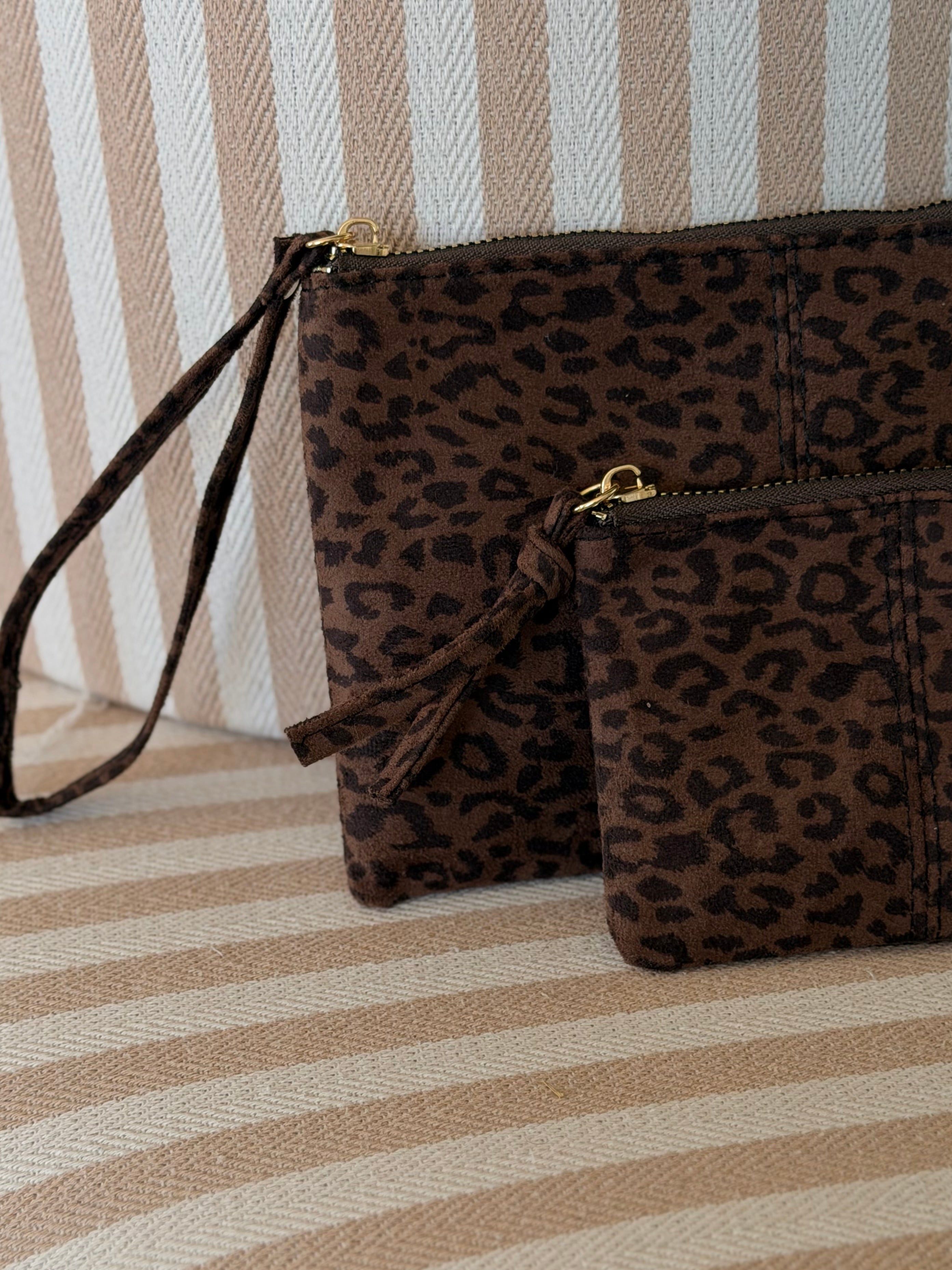 Duo de pochettes en suédine Léopard 🐆 TAO