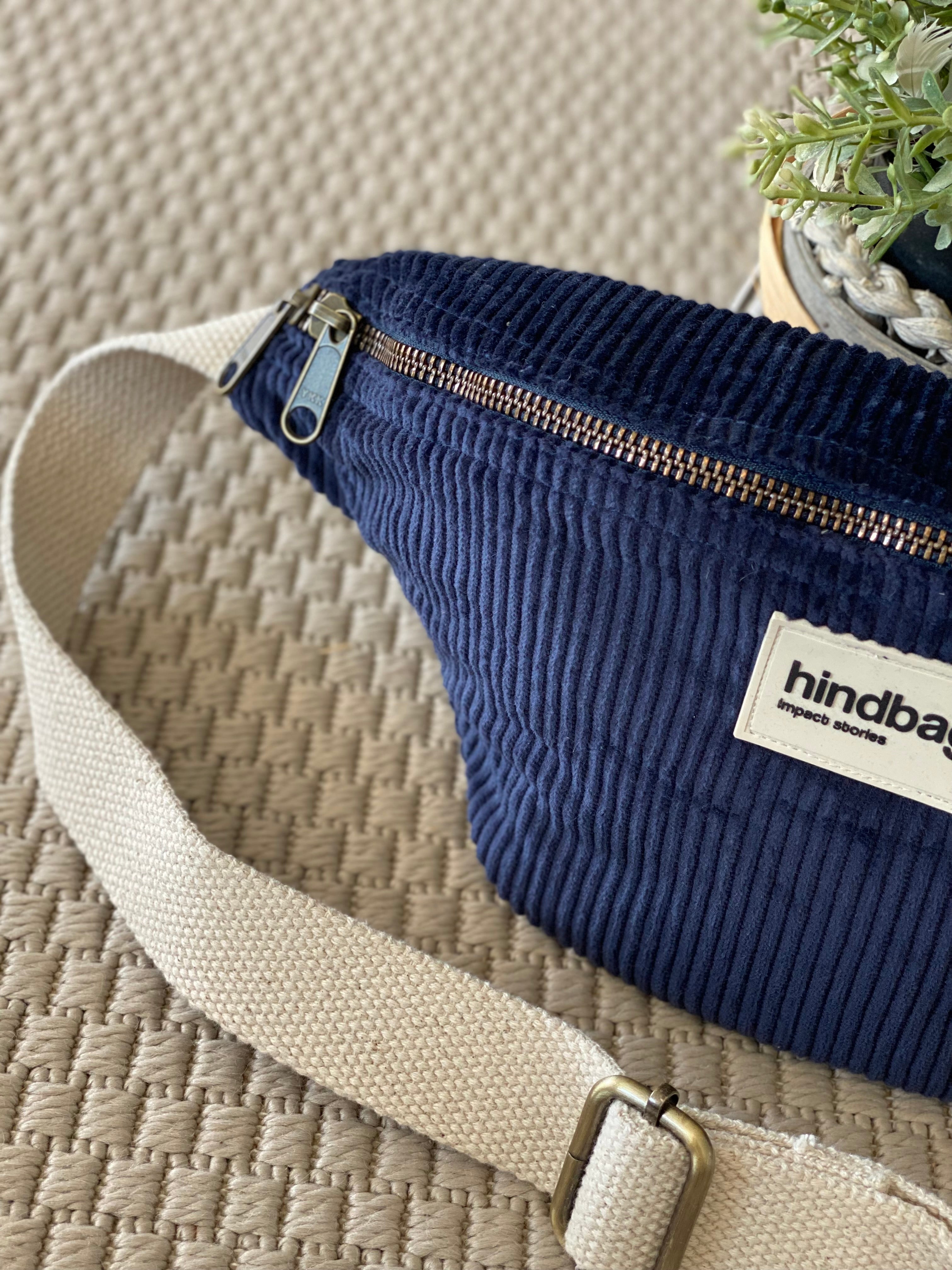 Sac banane HINDBAG Olivia Velours marine