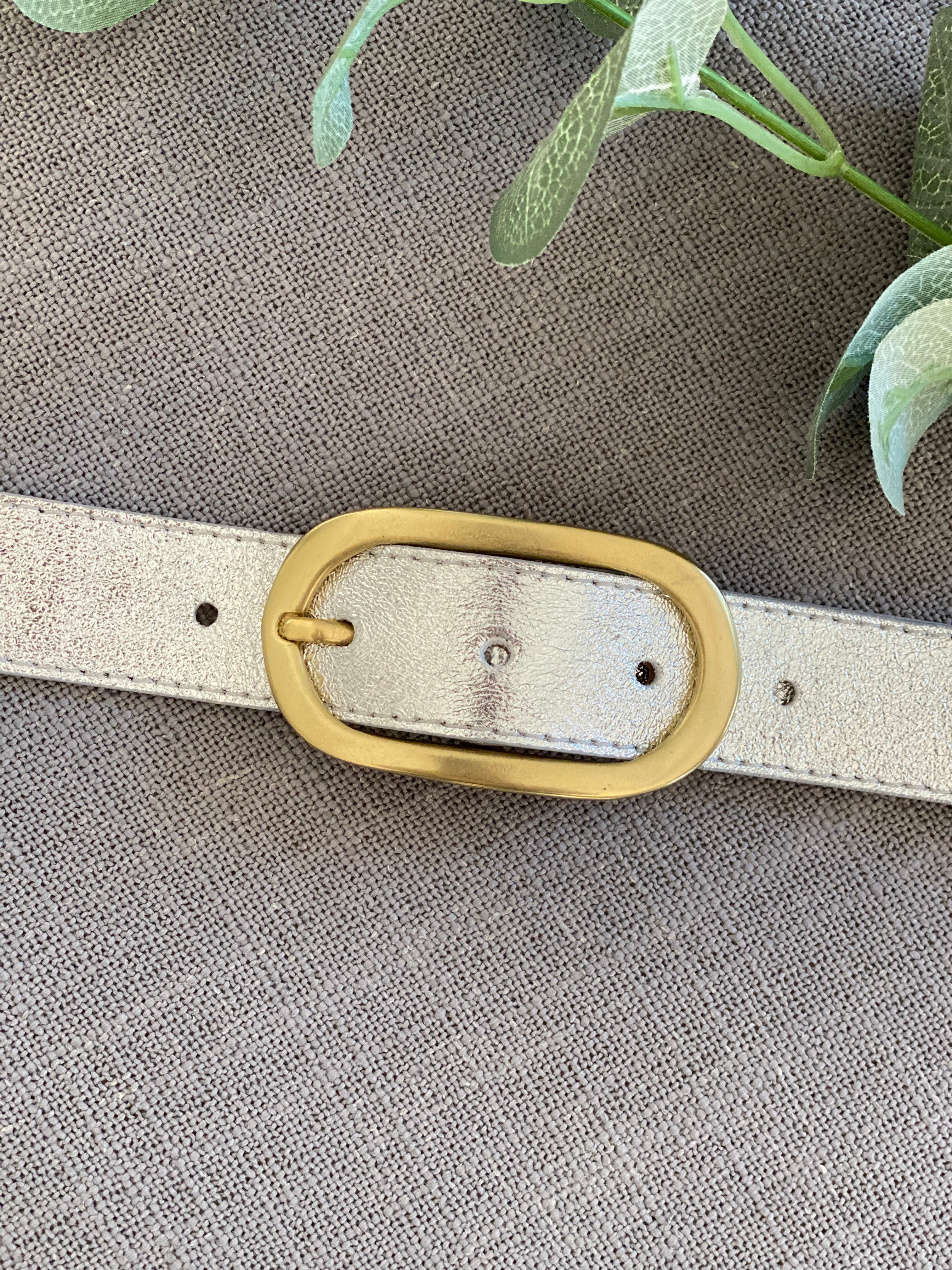 Ceinture boucle laiton - ABBY - Argent