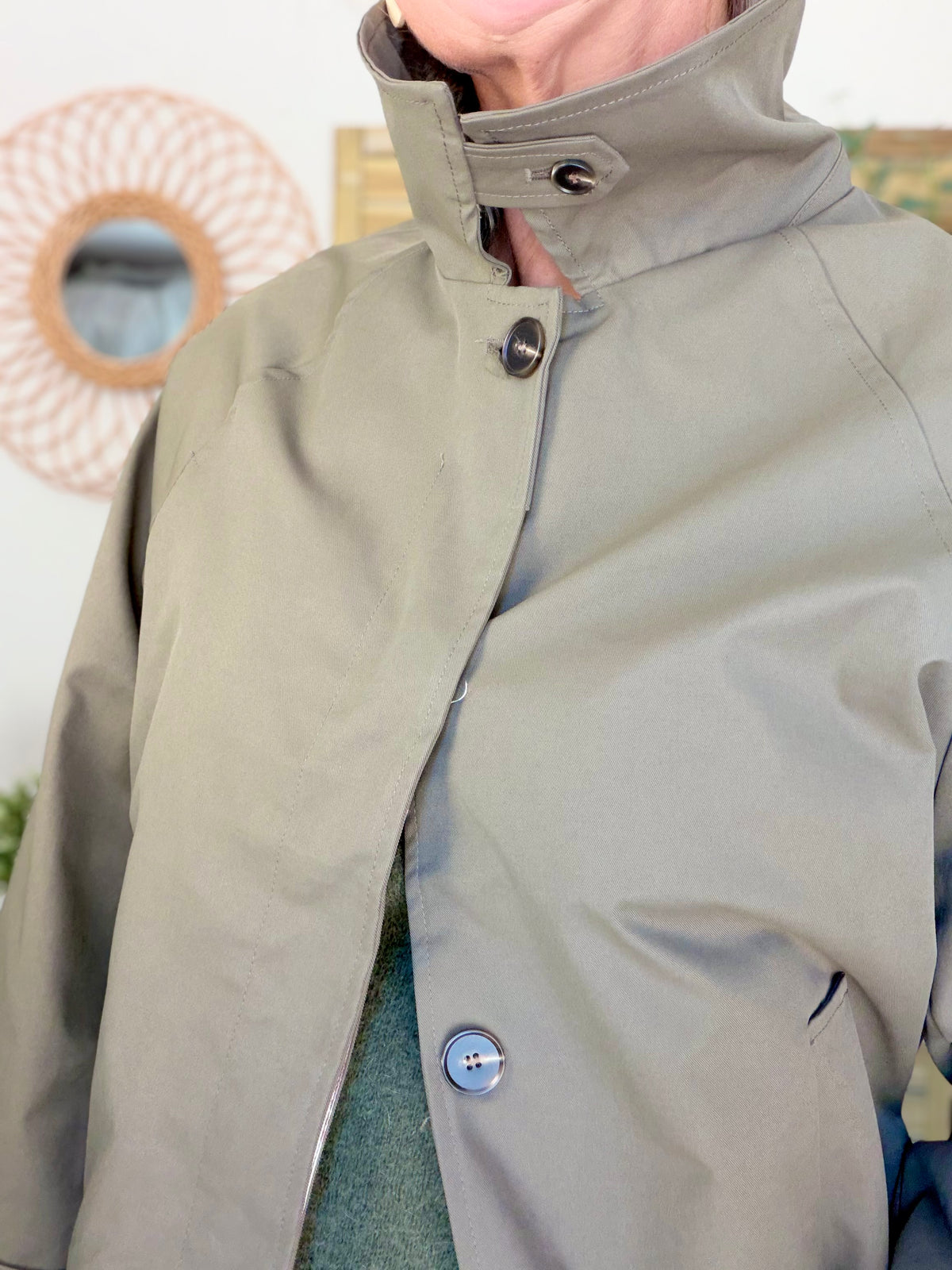Veste Trench avec Liberty - MADELEINE Kaki