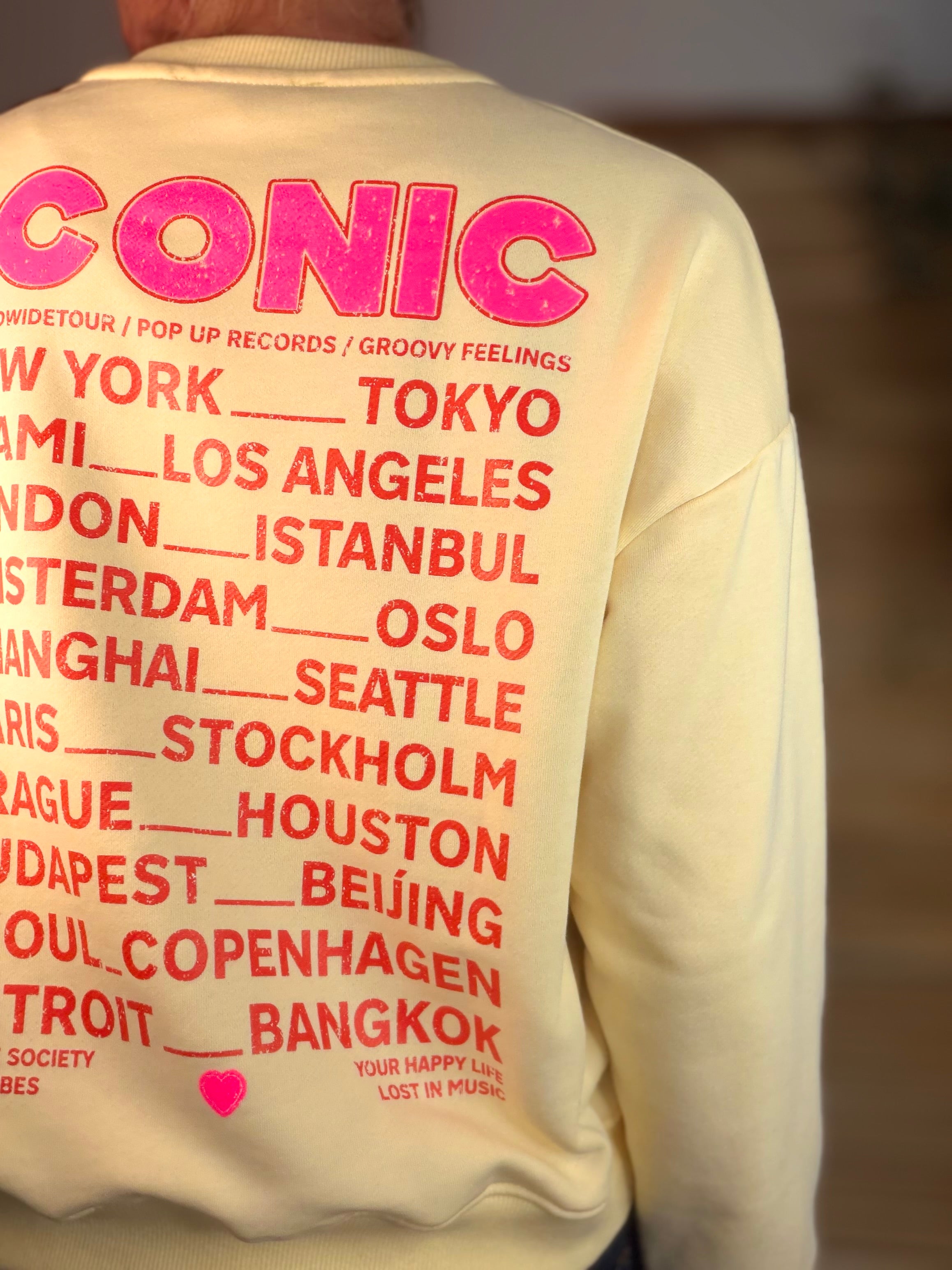 Sweat ICONIC COLINE - Jaune clair