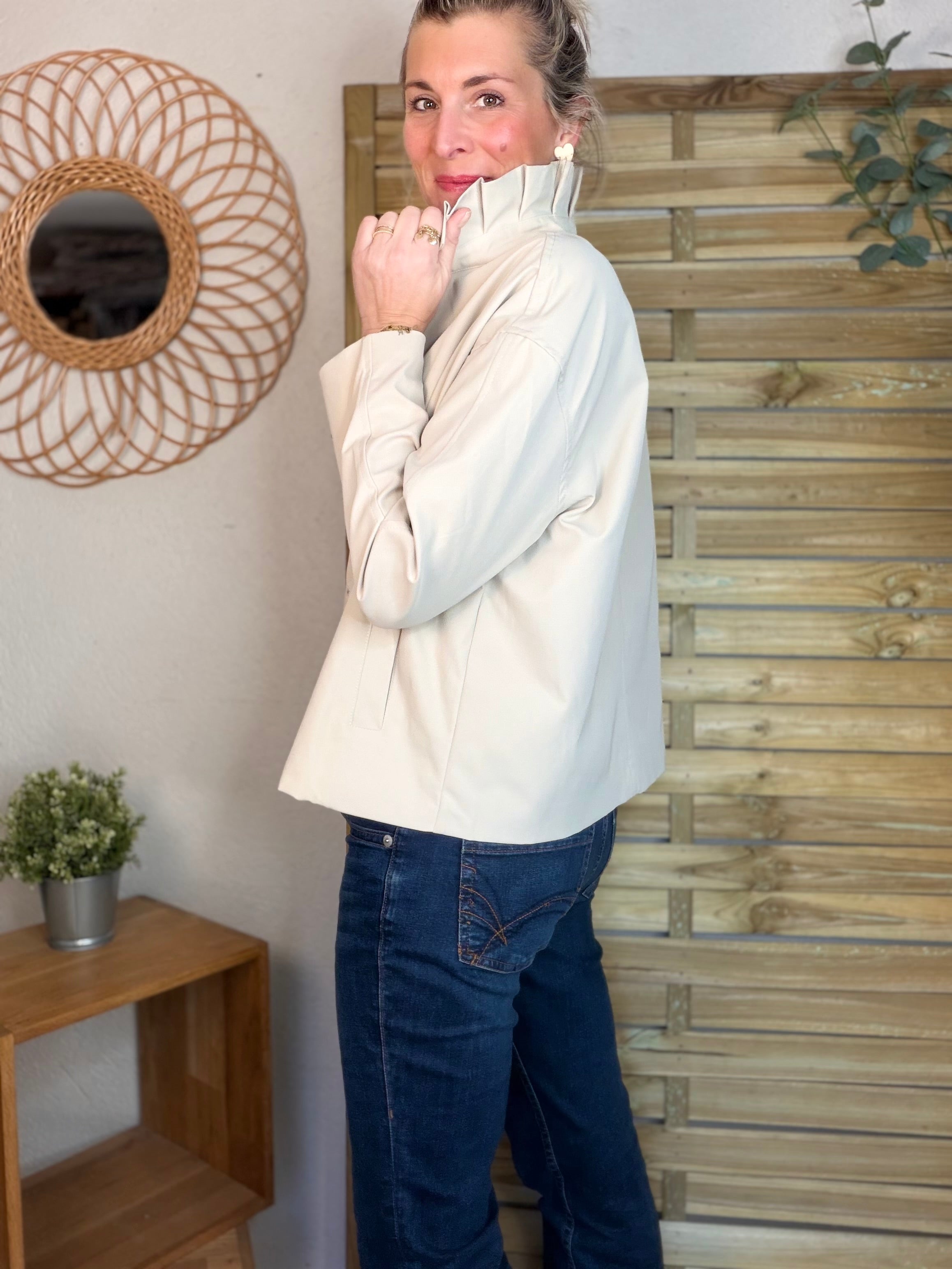 Veste col victorien NICKY Beige