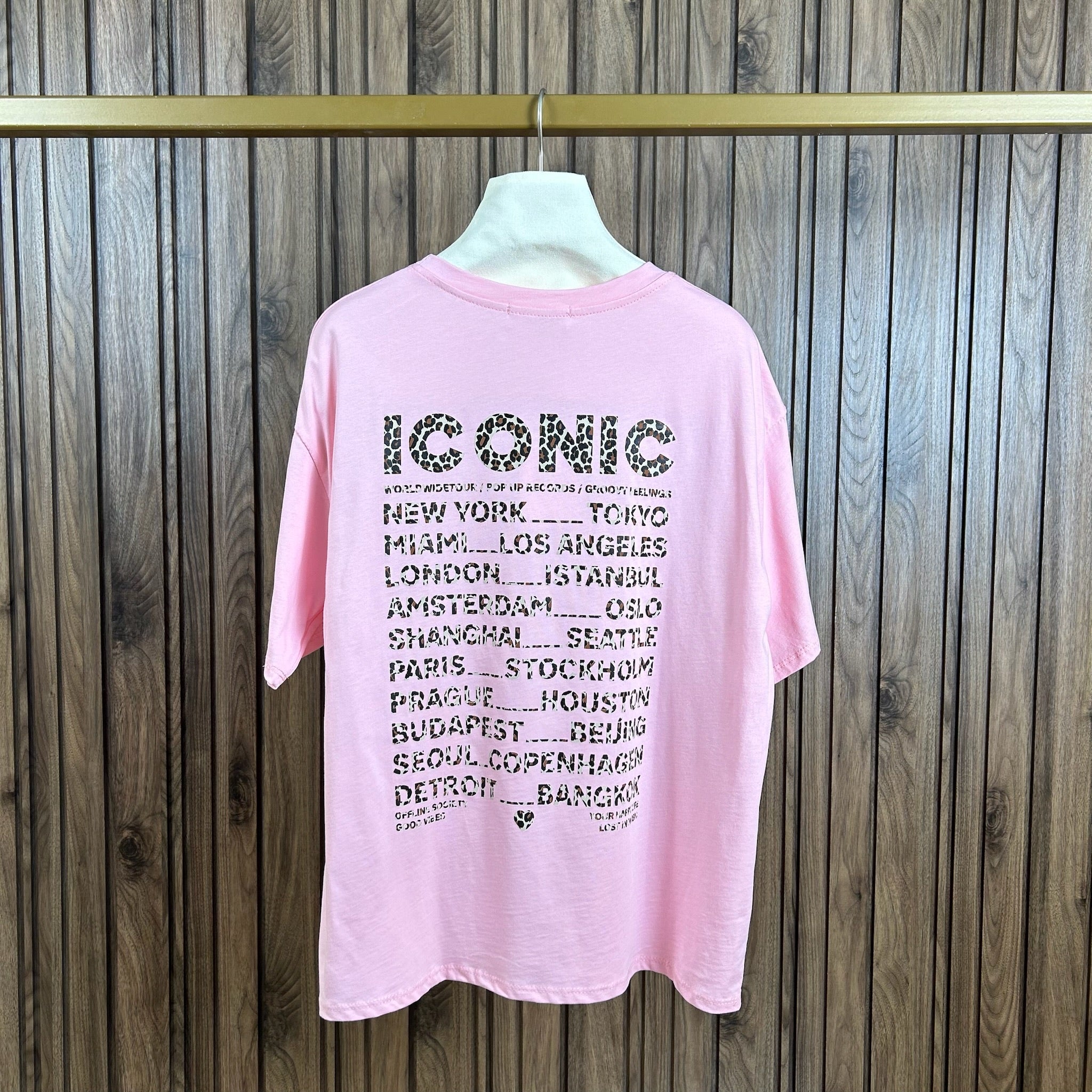 Tee shirt ICONIC Léo LÉONA Rose