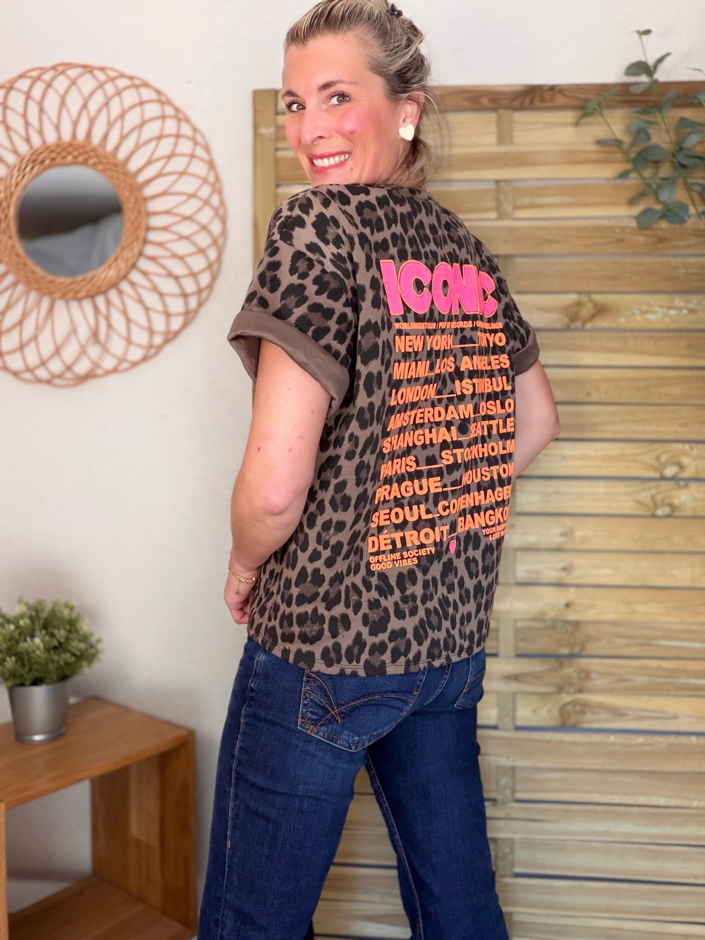 Tee shirt ICONIC matière sweat - THÉA Léo Choco