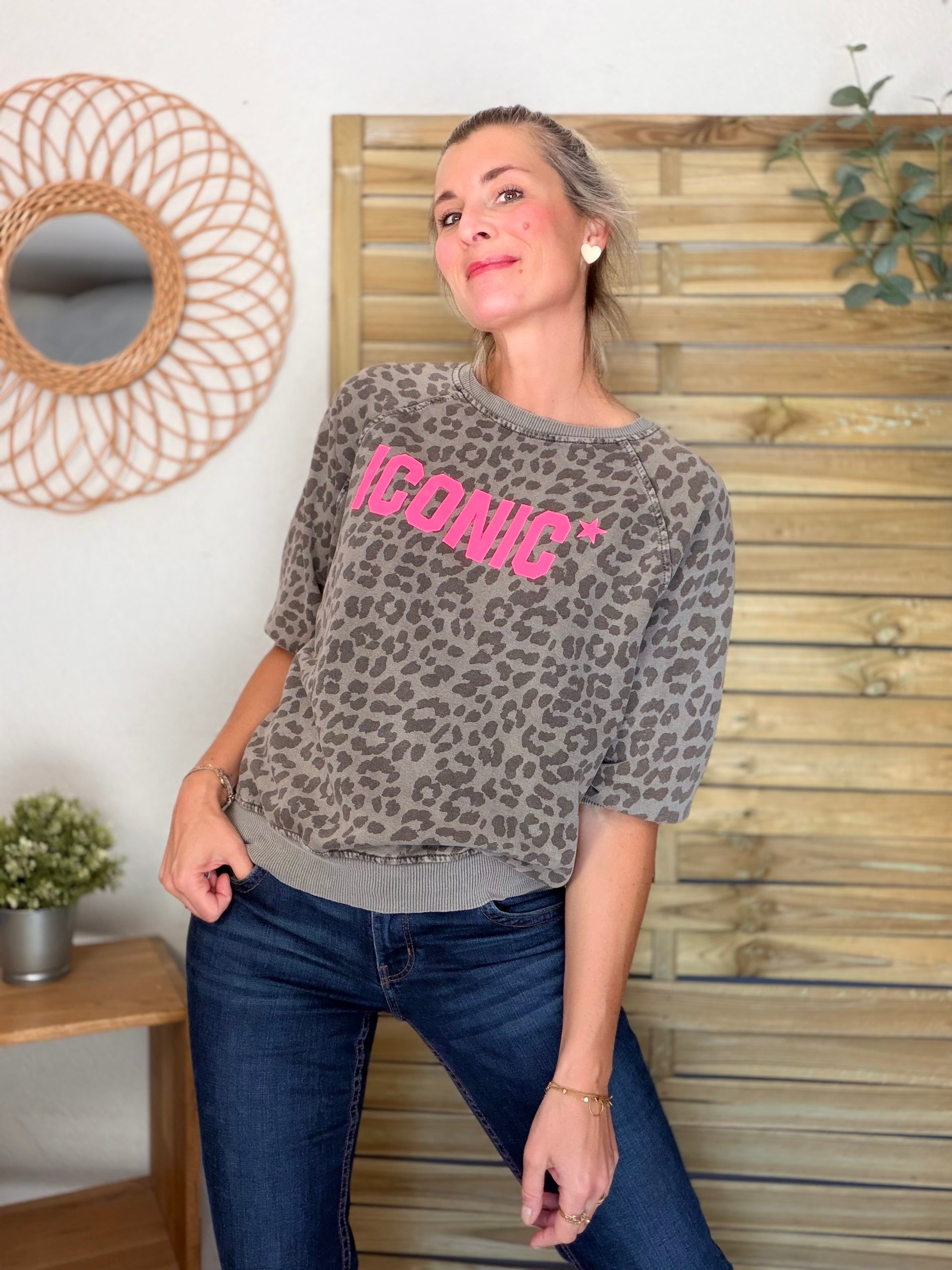Sweat ICONIC Léo - ANGELA Gris