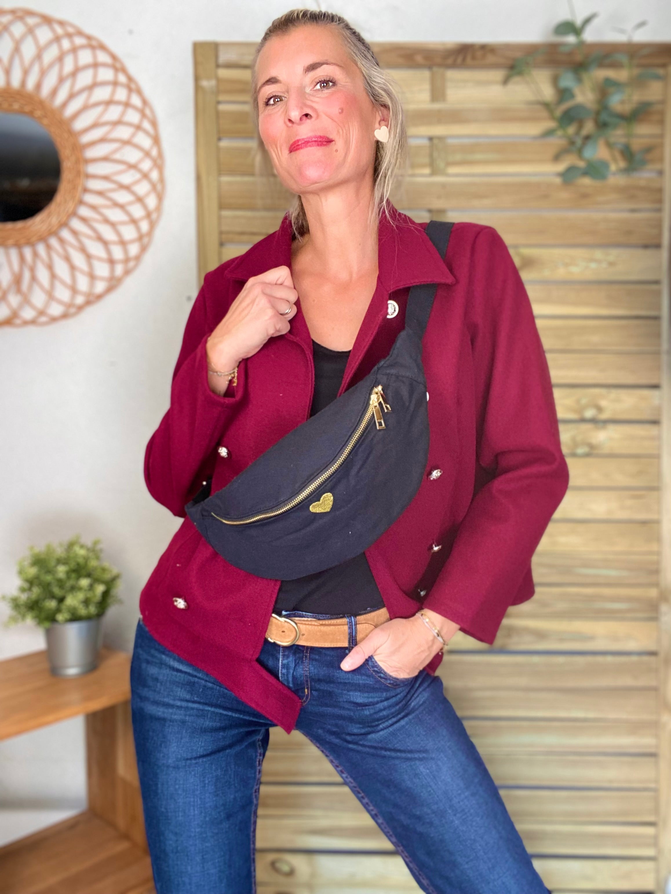 Veste caban légère JACK - Bordeaux rosé