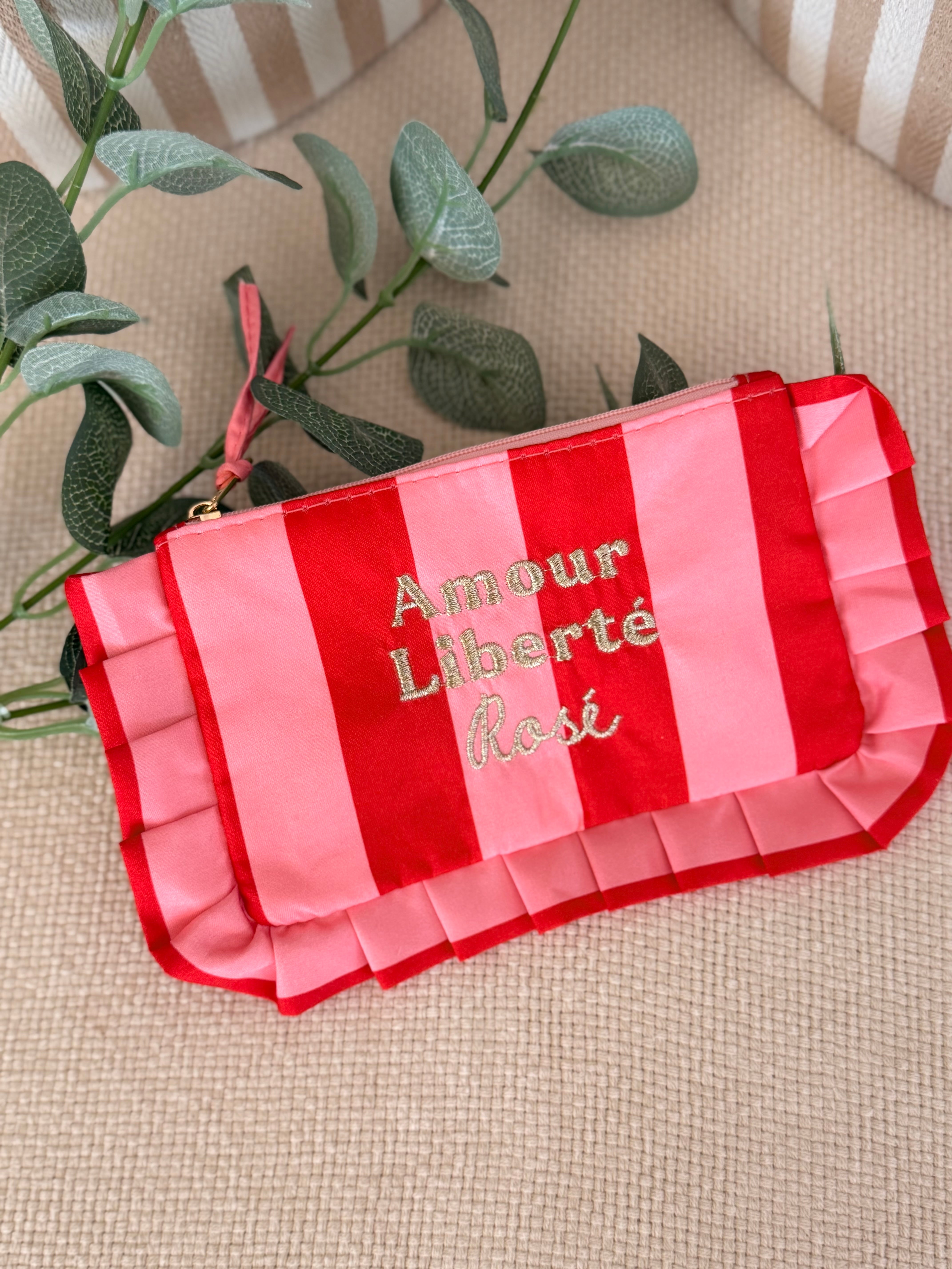 Pochette rayée à volants ESTHER
