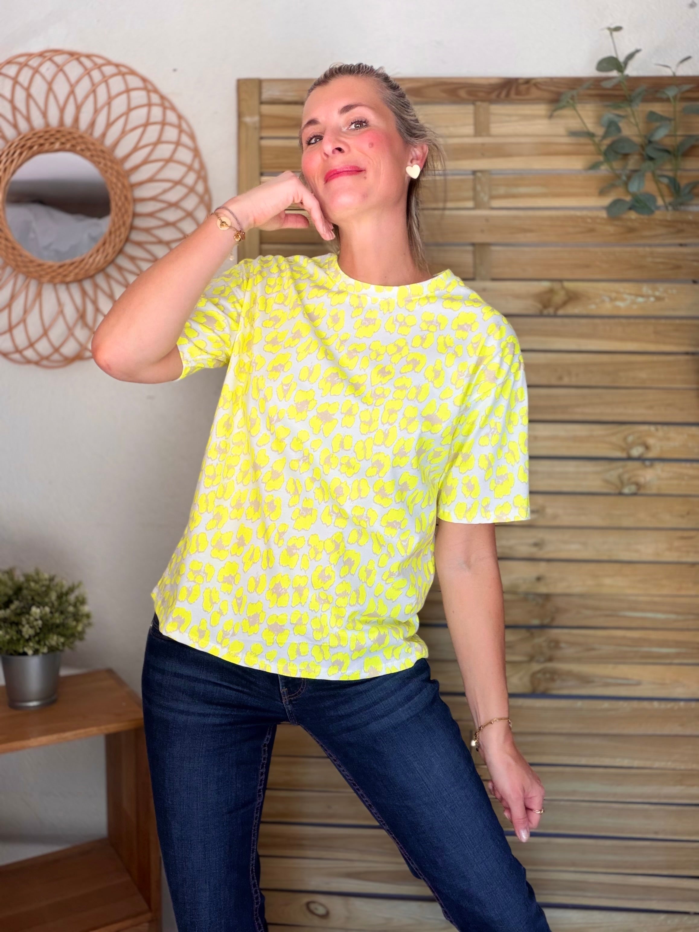 Tee shirt Léo ODESSA Jaune Fluo