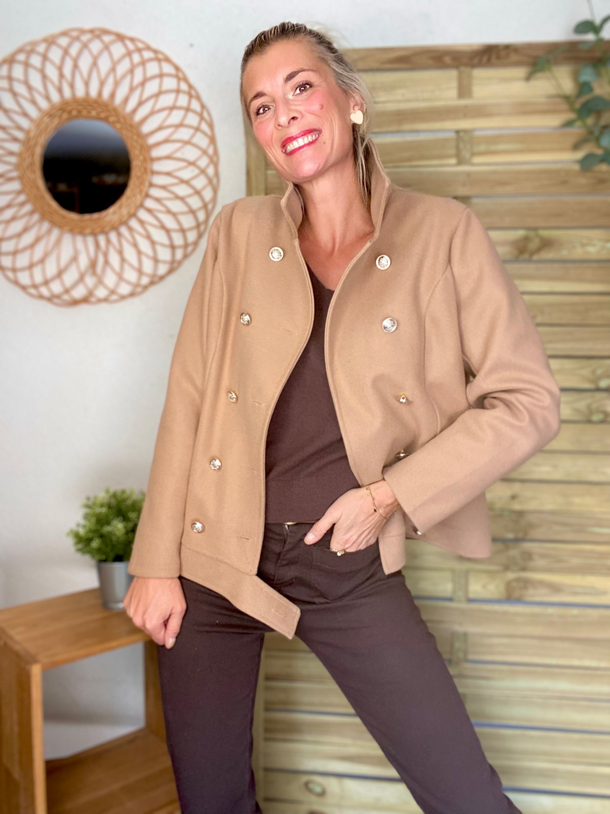 Veste caban légère JACK - Camel clair