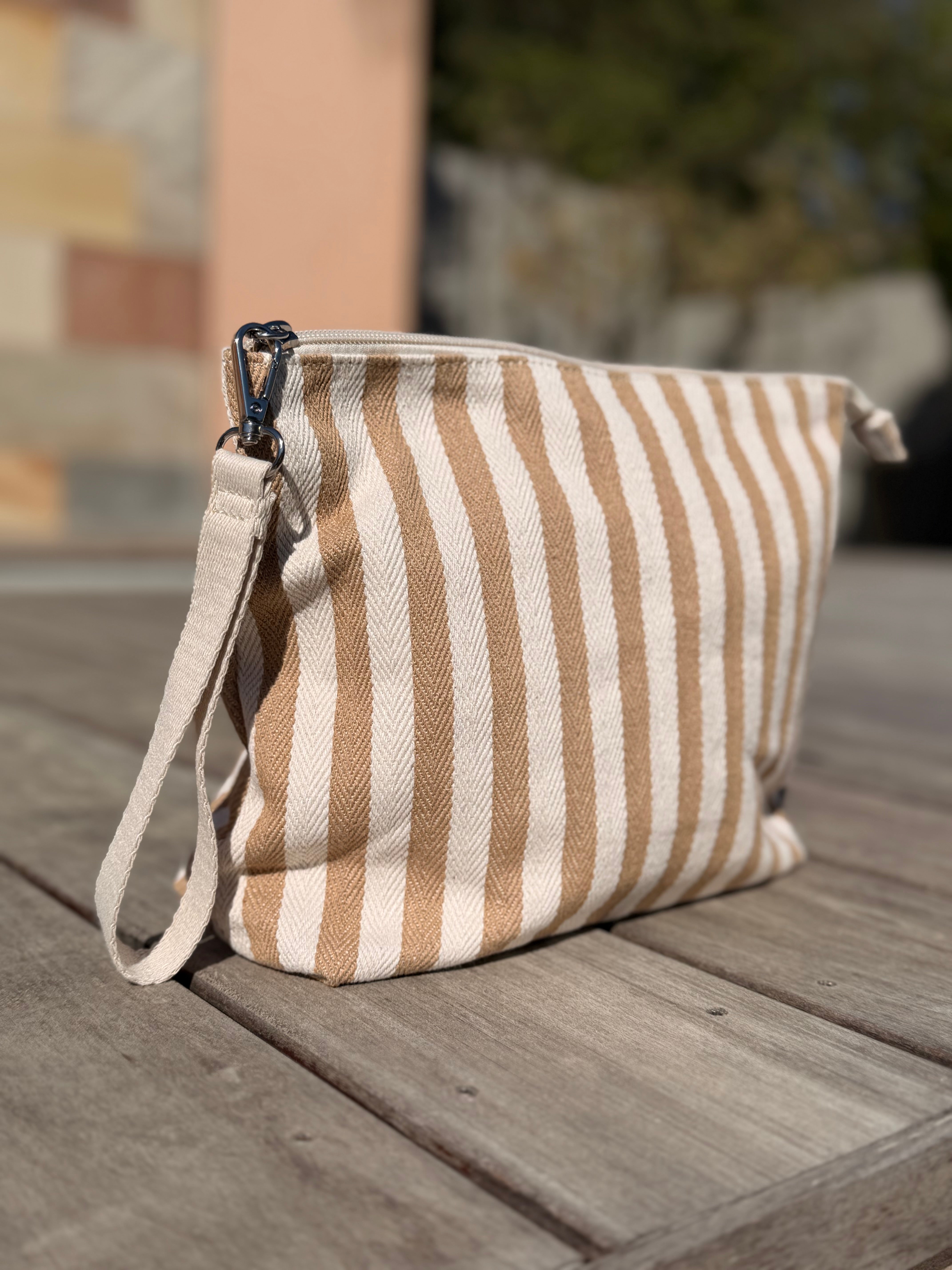 Pochette / Trousse de toilette rayée PAULINA