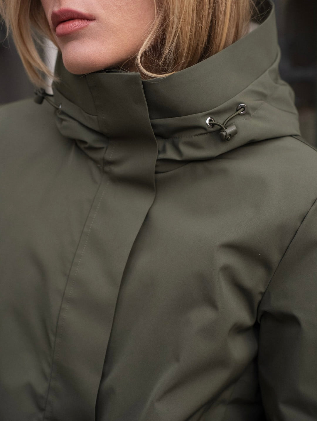 LAURA JO - Parka fourrée imperméable AMBRE MI-LONG - Kaki / Beige