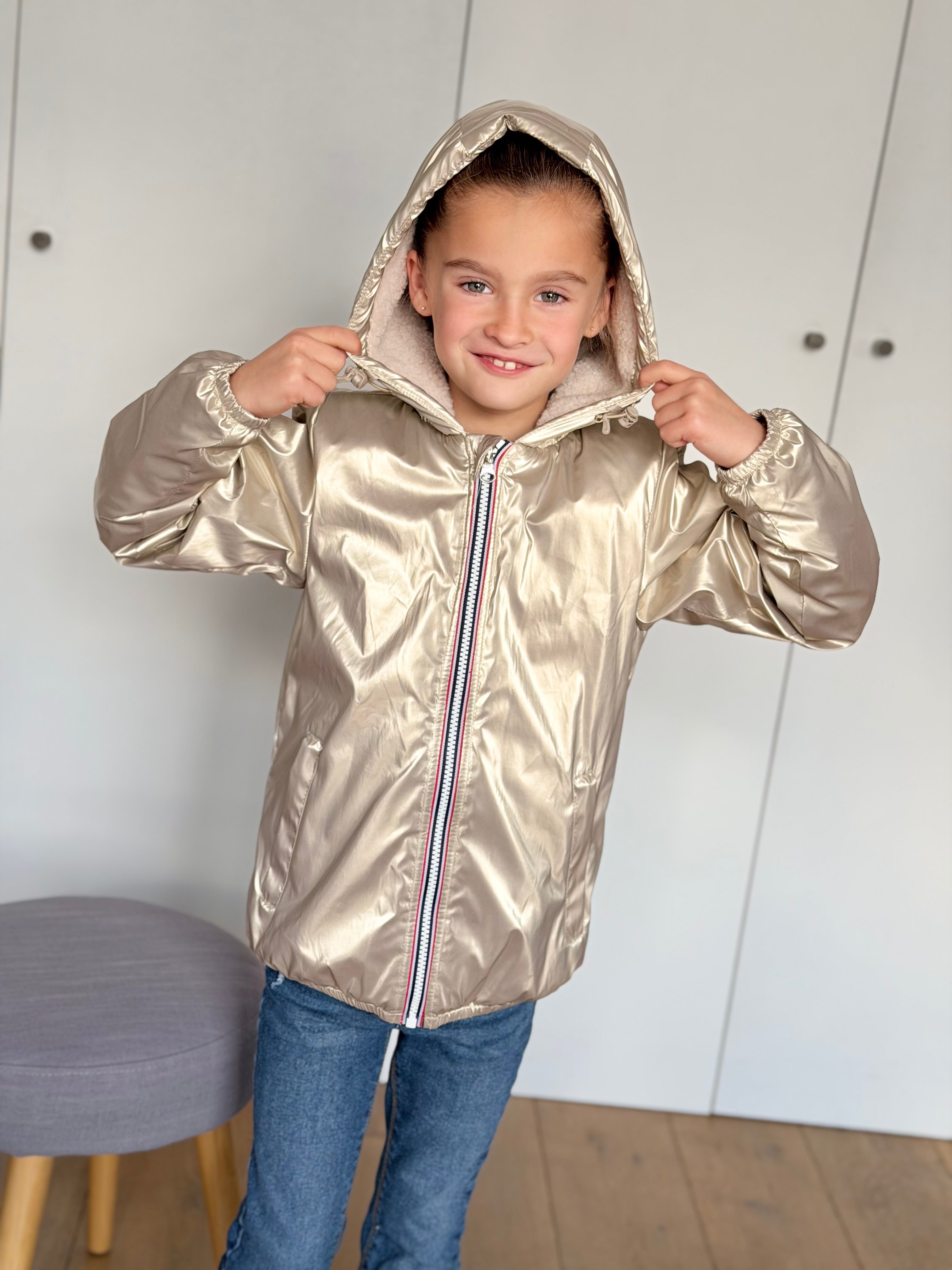 Parka Imperméable mixte LOUIS.E KIDS Sherpa - Doré - LAURA JO