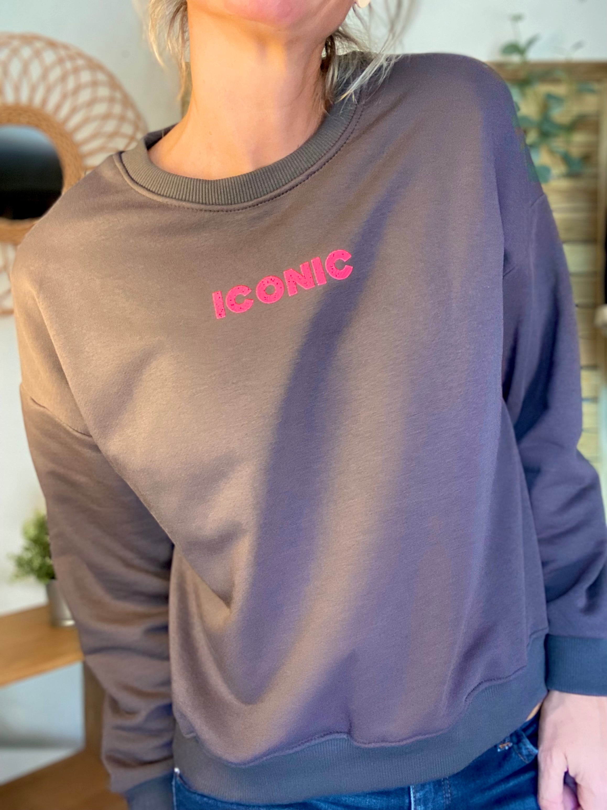 Sweat ICONIC COLINE - Chocolat