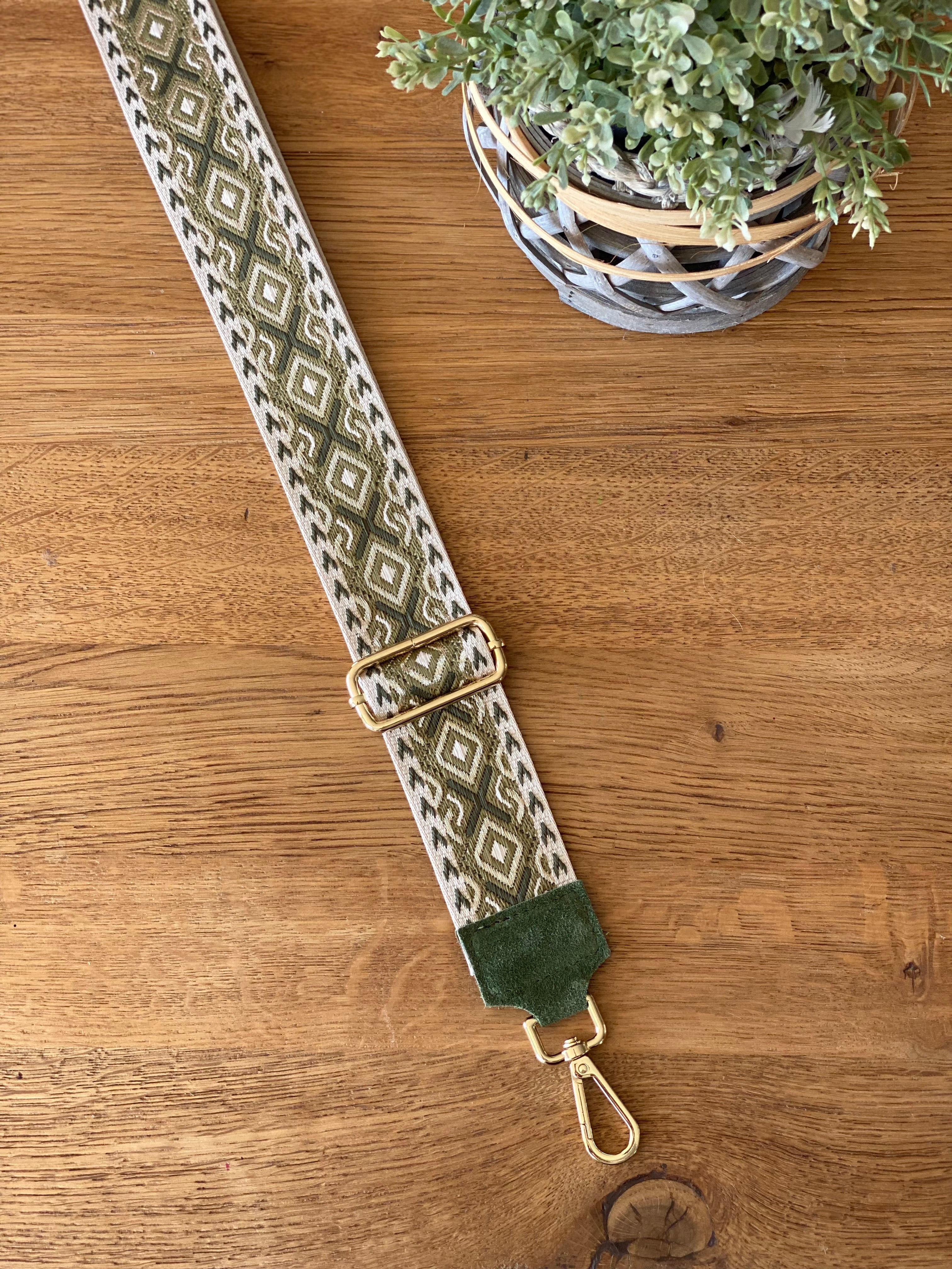 Sangle / Bandoulière en cuir daim pour sacs/ bananes - MARNIE