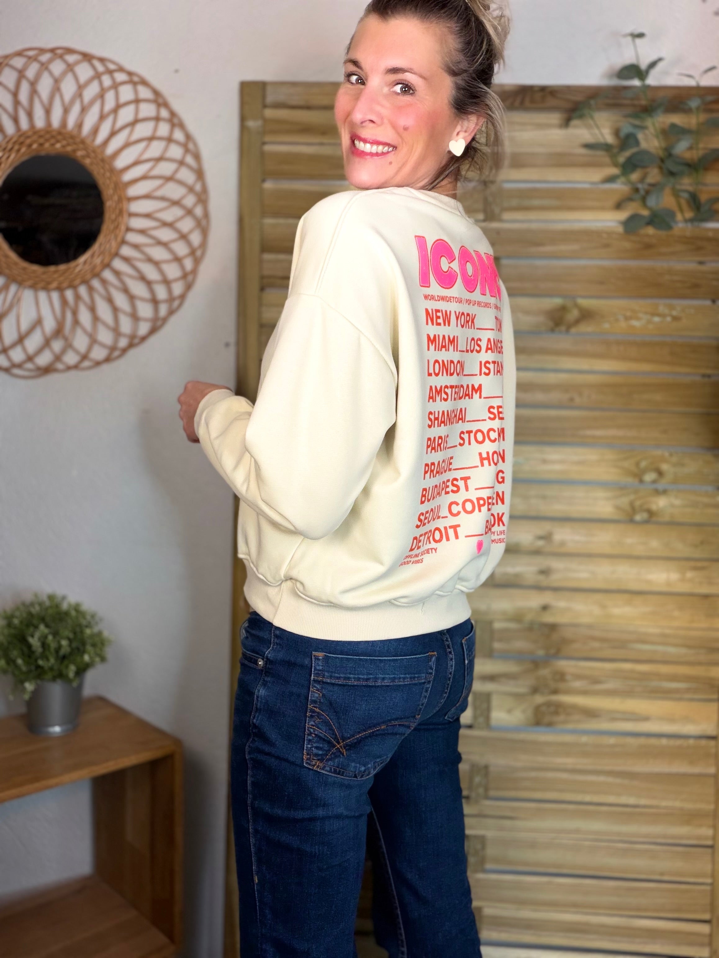 Sweat ICONIC COLINE - Jaune clair