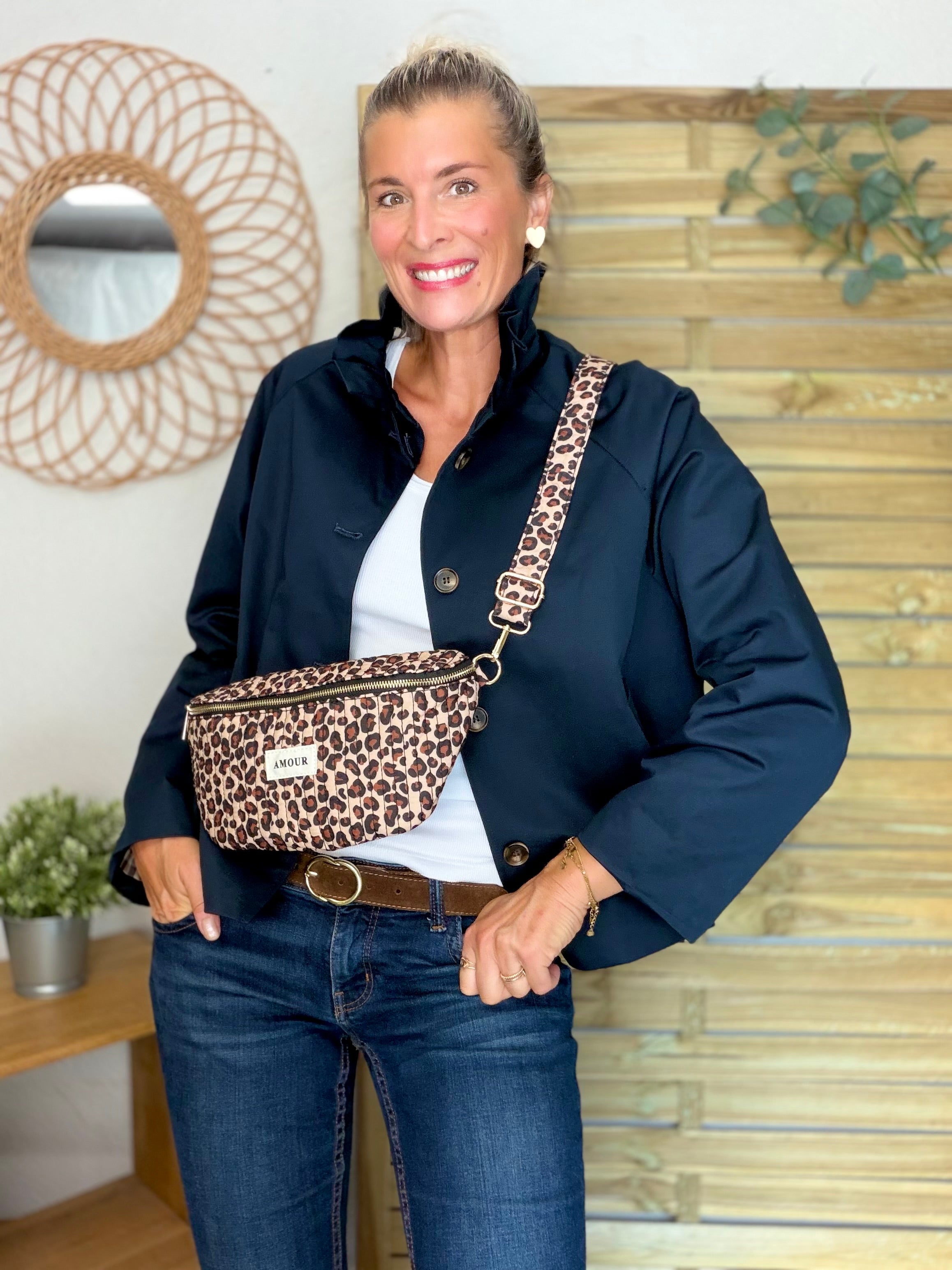Sac banane matelassé Amour PAMELA - Léo 🐆