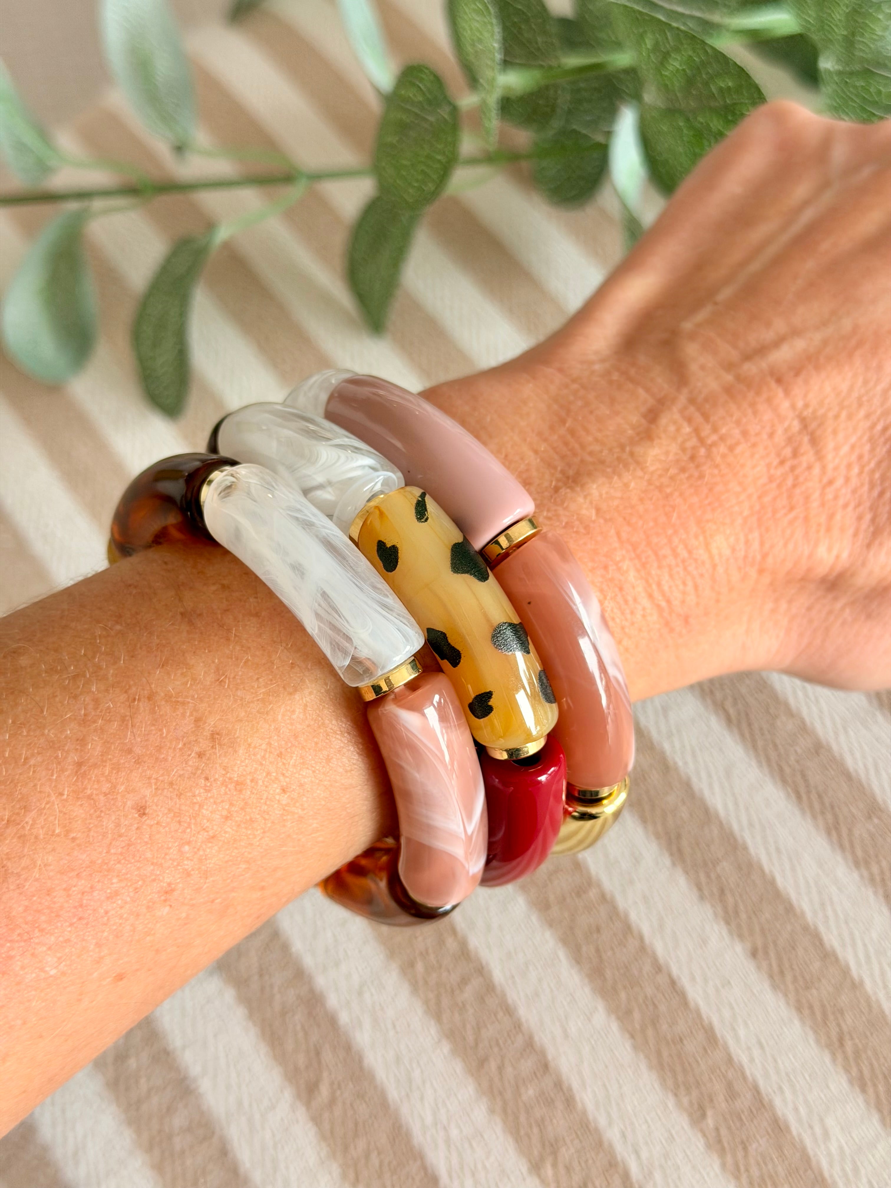 Bracelet jonc élastiqué motif Léo 🐆 ÉMILIA