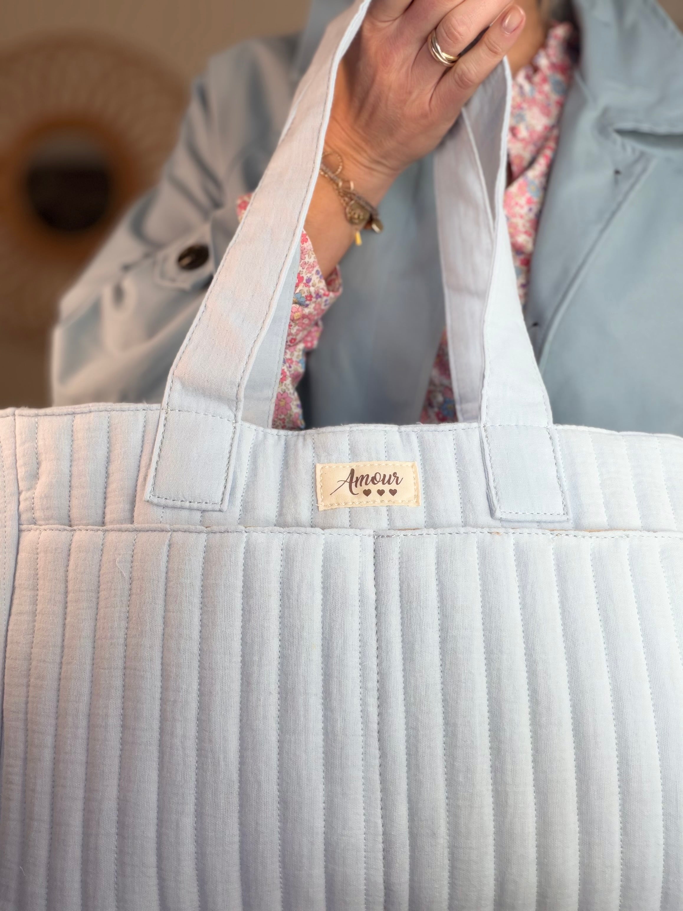 Sac week-end / à langer ANTONIN Bleu ciel