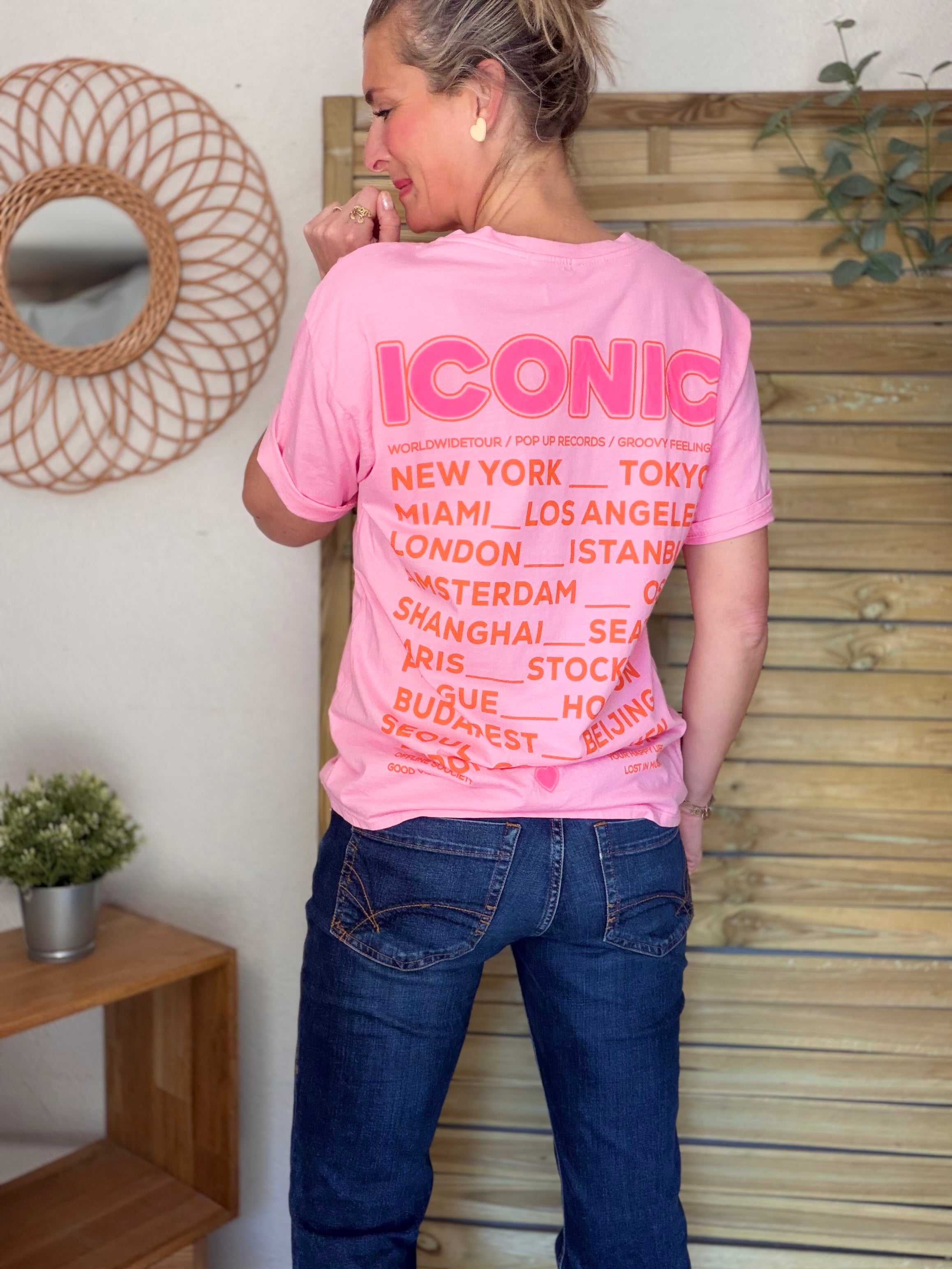 Tee shirt ICONIC DANA Rose bonbon