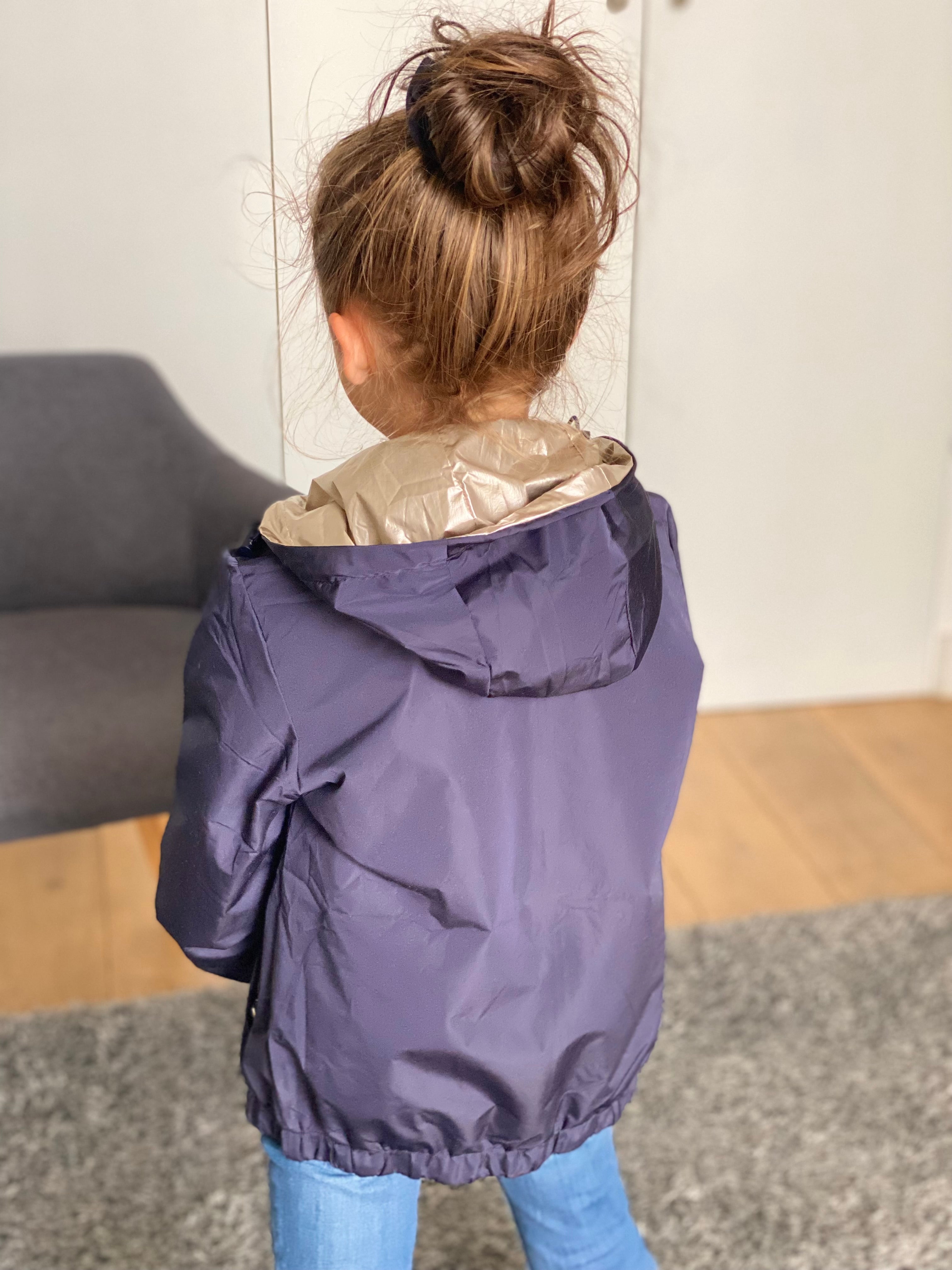 Veste Imperméable réversible mixte GARANCE KIDS - Marine / Doré