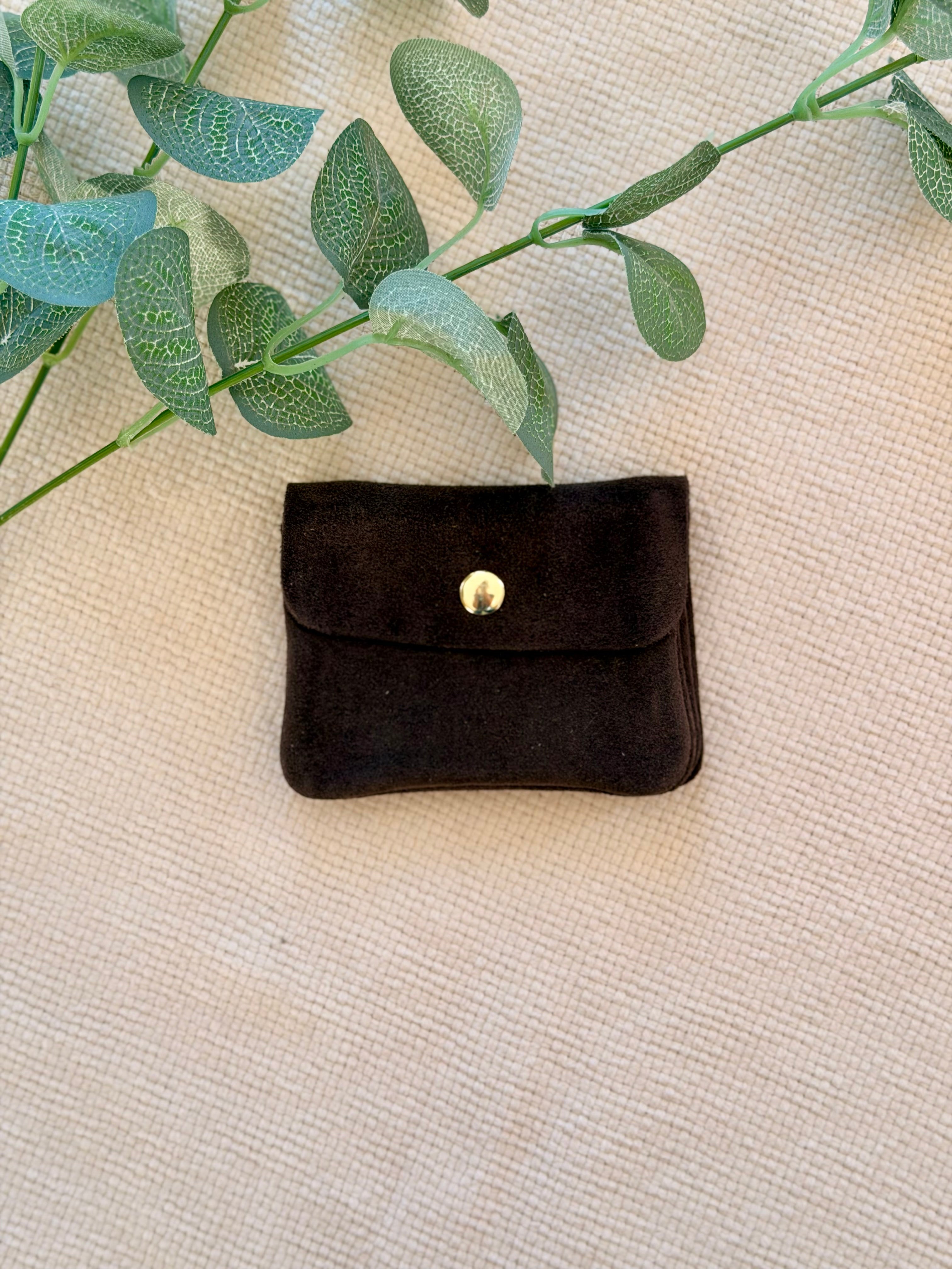 Porte monnaie / porte carte en cuir daim ACHILLE