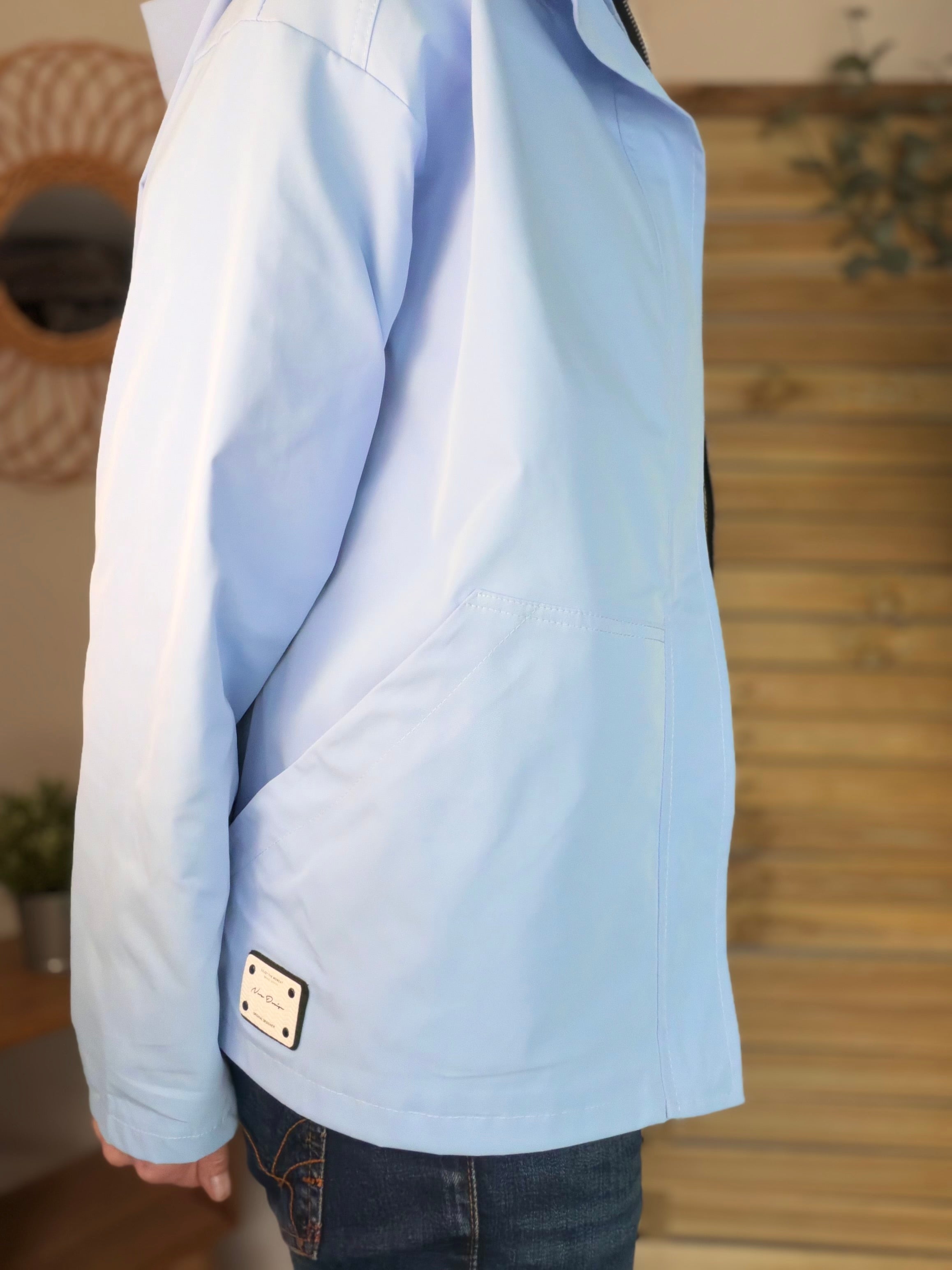 Veste Coupe vent court LIZZIE - Bleu ciel