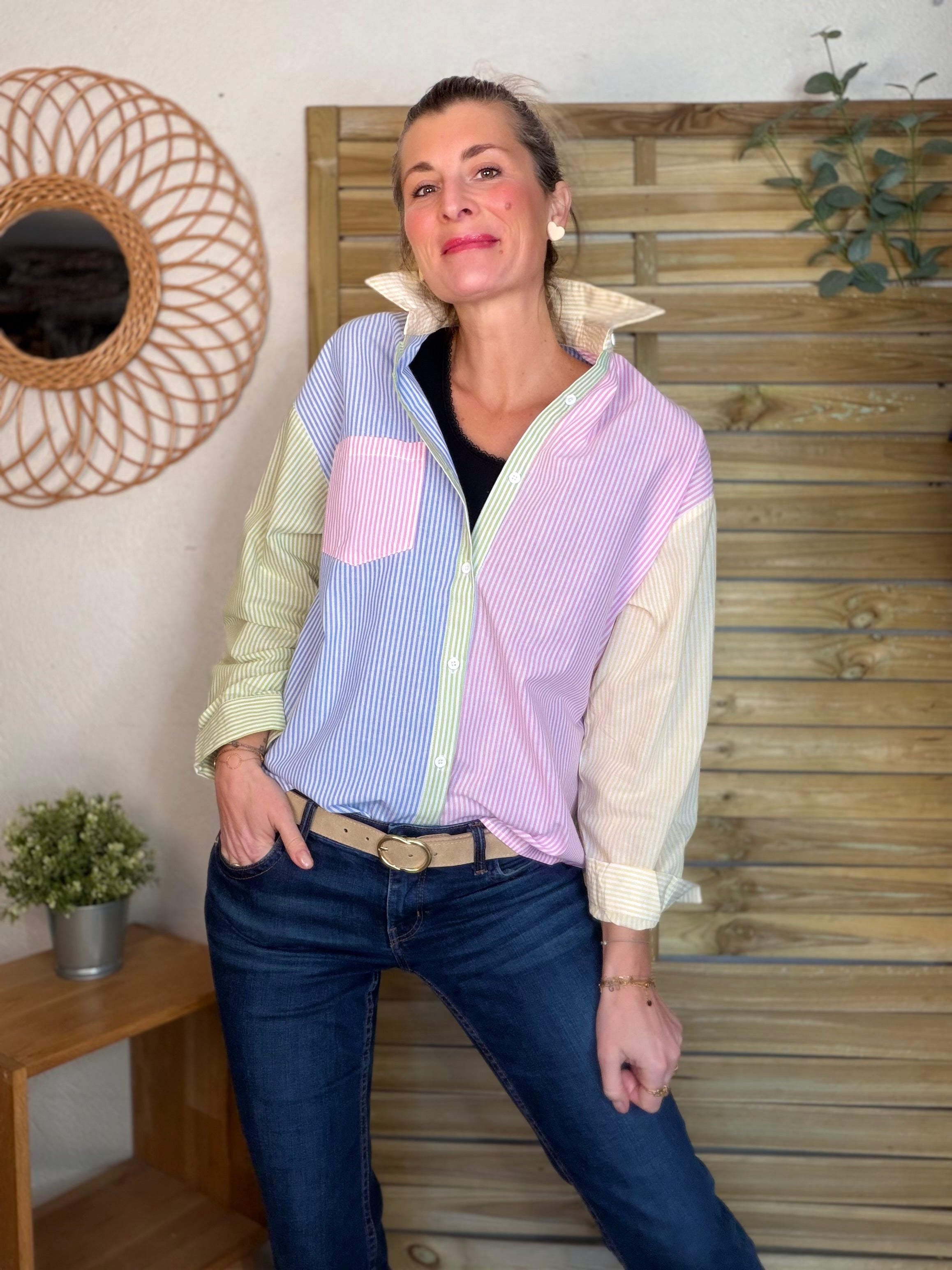 Chemise rayée multico PETRA