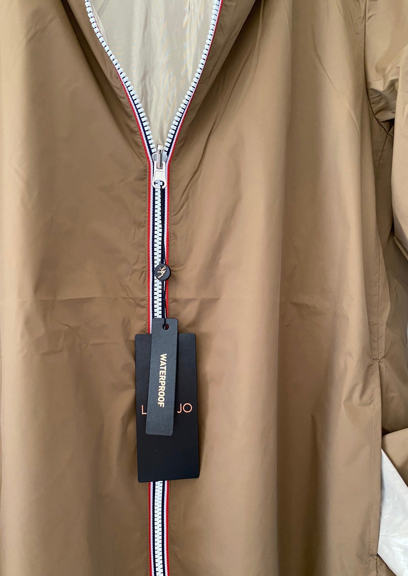 *** PROMO - Taille XL - Imperméable réversible léger GARANCE LONG - Camel/Doré - Laura Jo